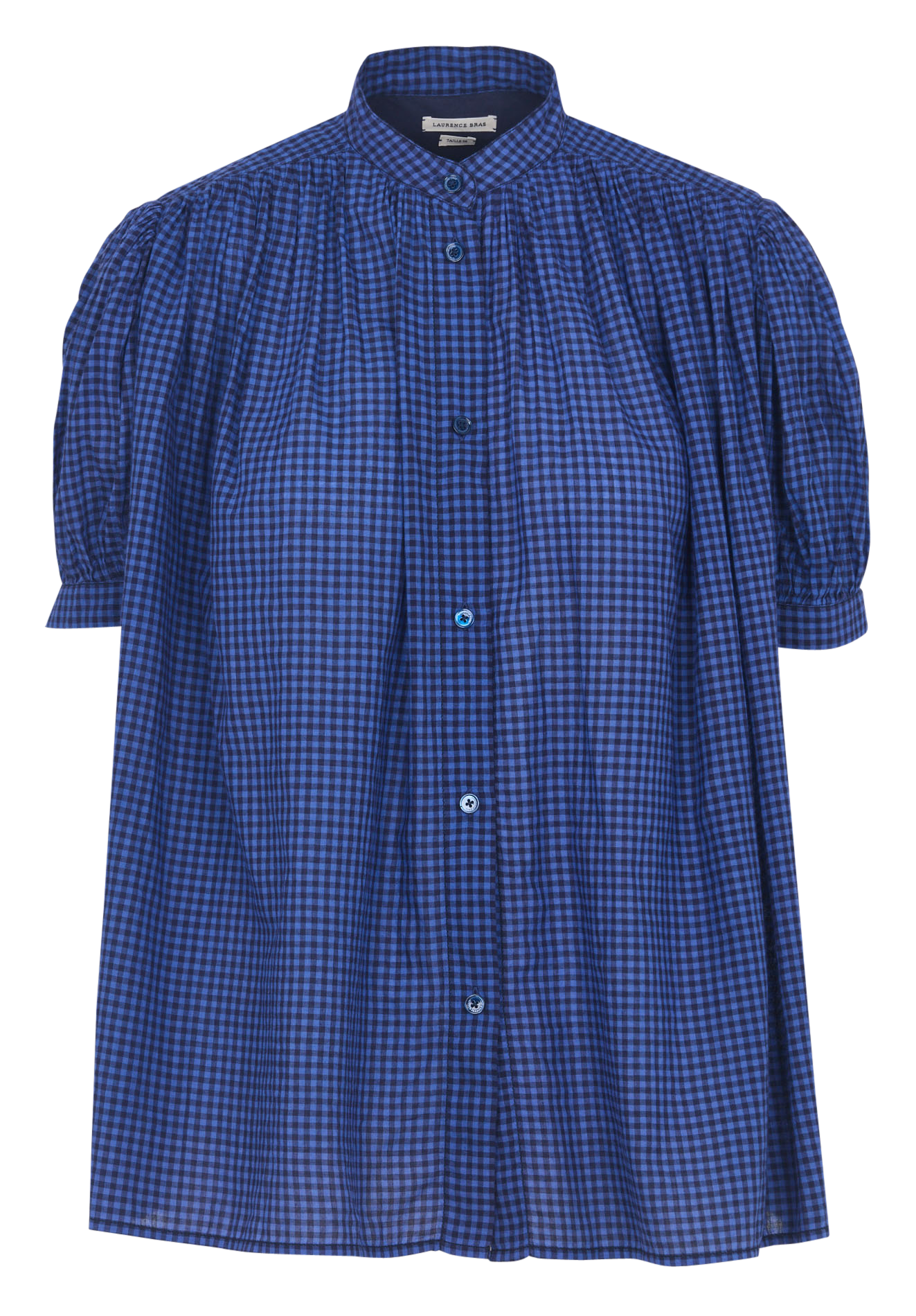 Rechte, katoenen blouse met ronde hals en print LAURENCE BRAS