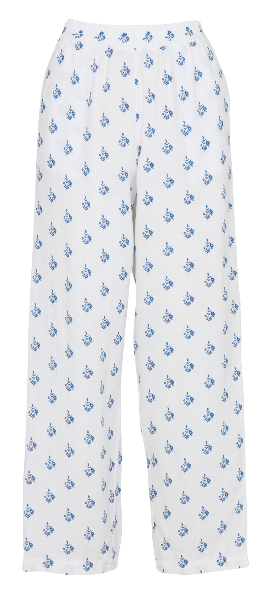 Rechte broek van linnen THE NEW SOCIETY Wit