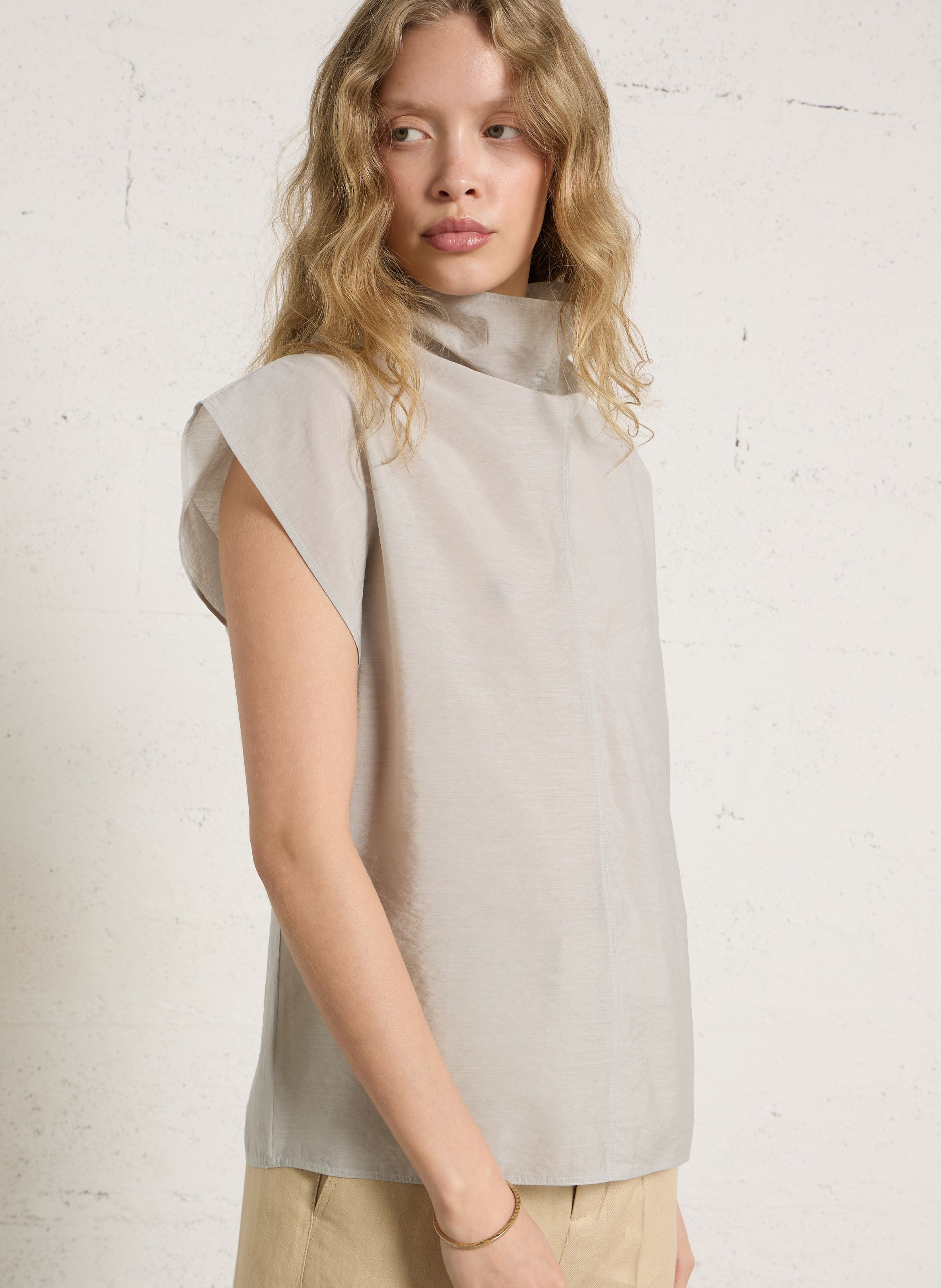 Top ample col montant SOEUR Gris