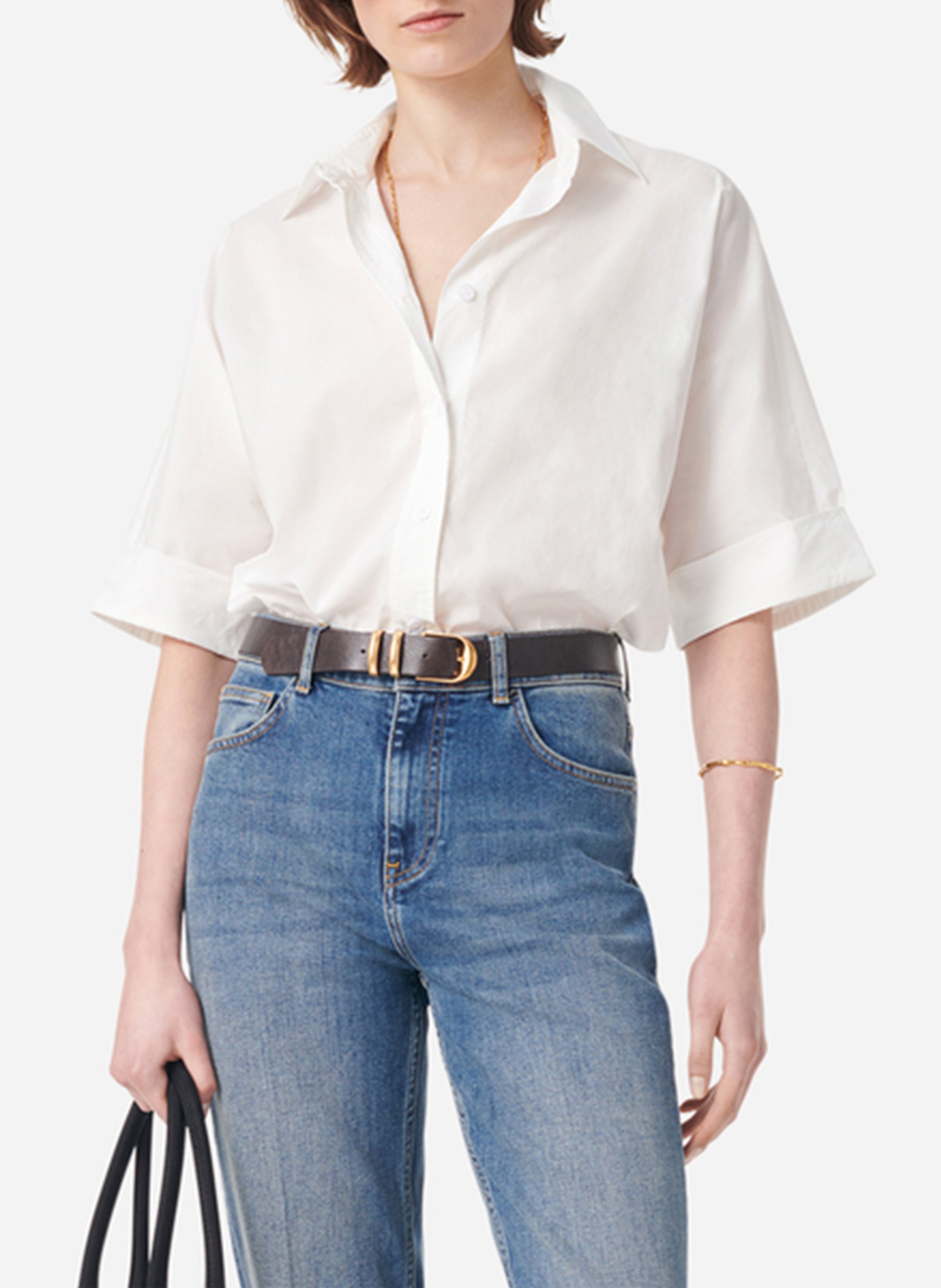 Short shirt with classic collar VANESSA BRUNO White