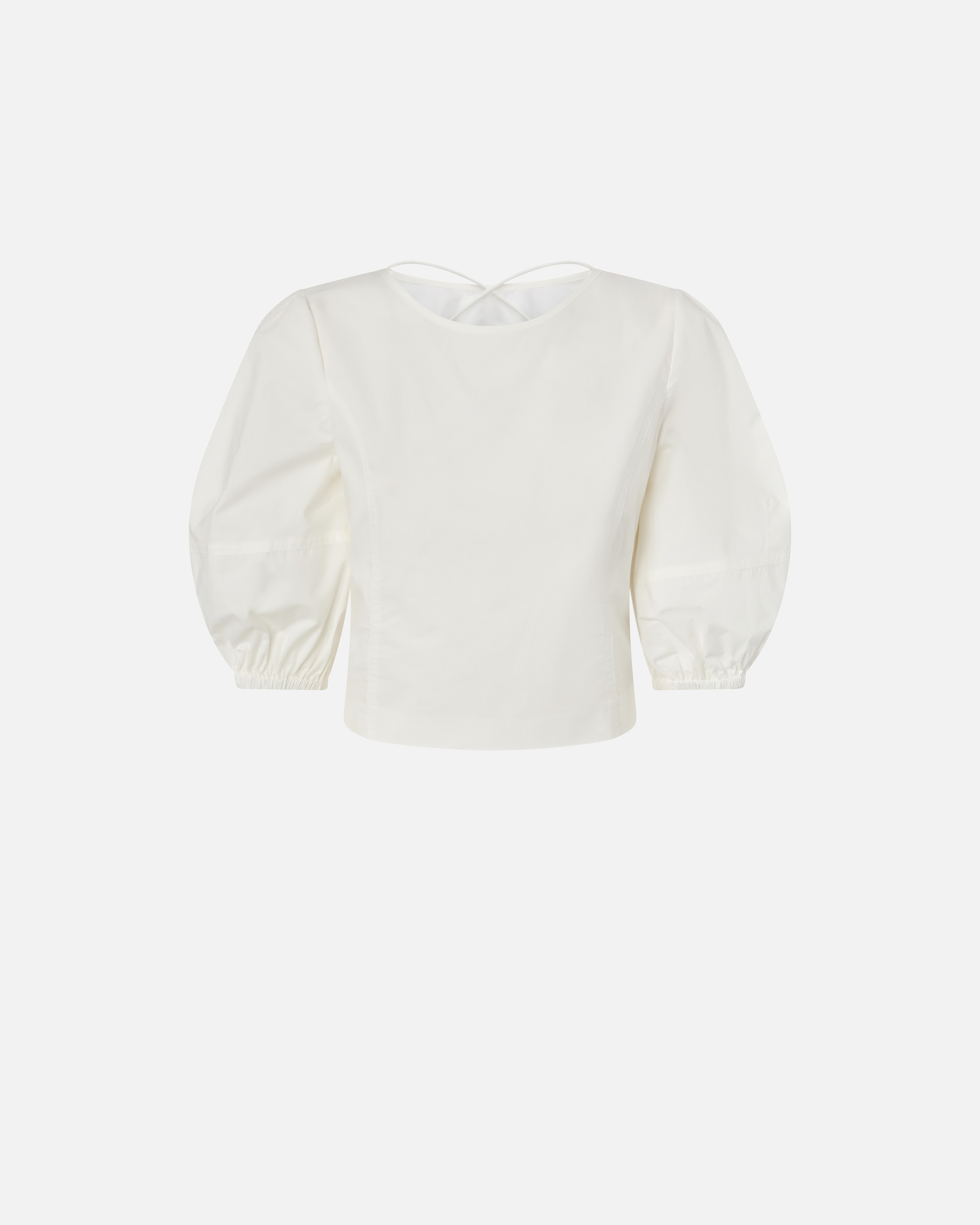 Blouse cropped dos nu PINKO Blanc