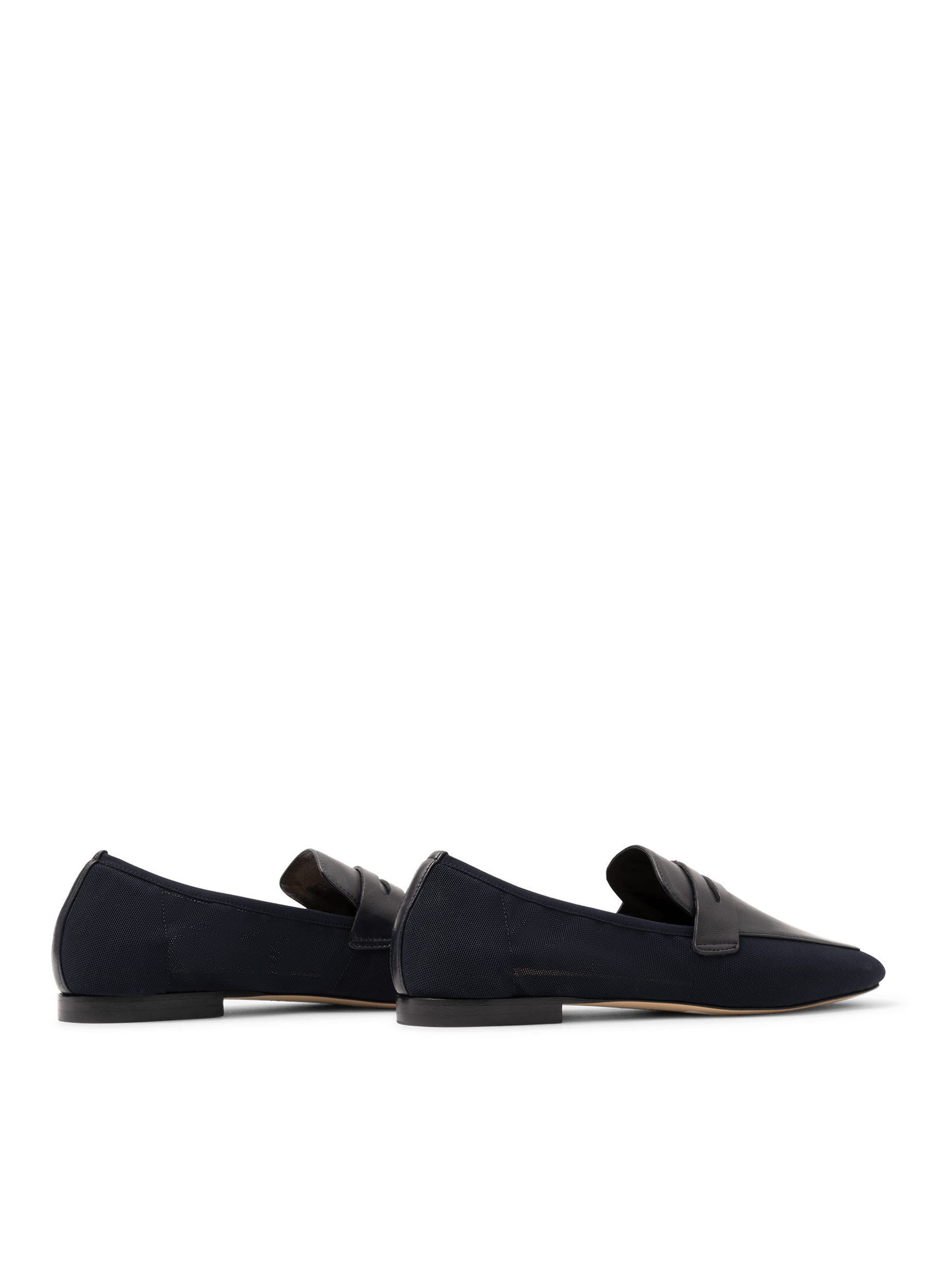 Navy mesh and nappa leather moccasins PARALLELE PARIS Blue