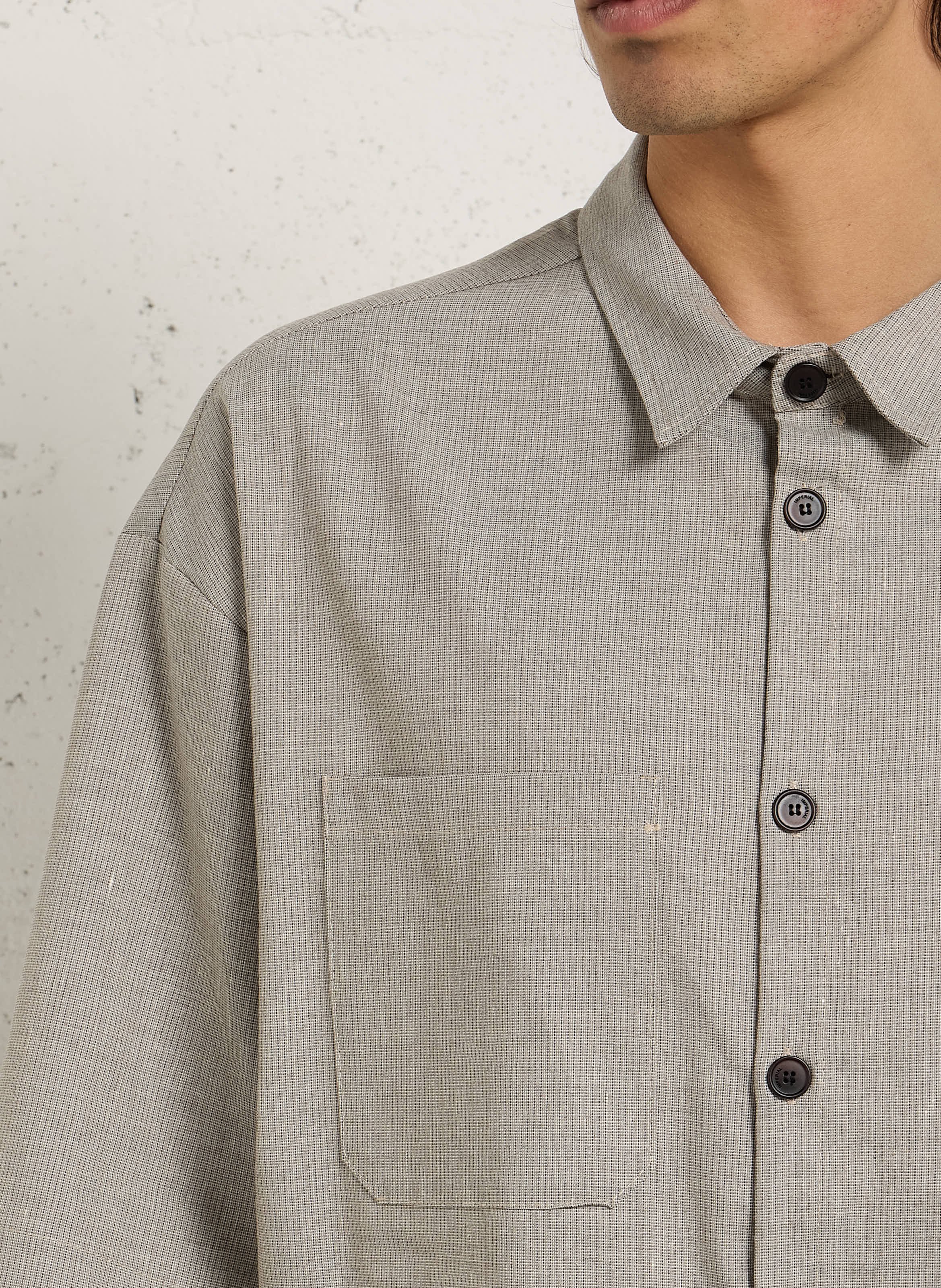 Blouse met korte mouwen en print IMPERIAL Grijs