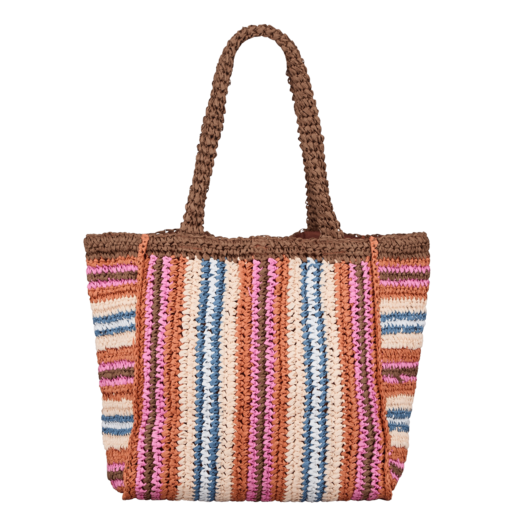 Gestreepte shopper BECKSONDERGAARD Bruin