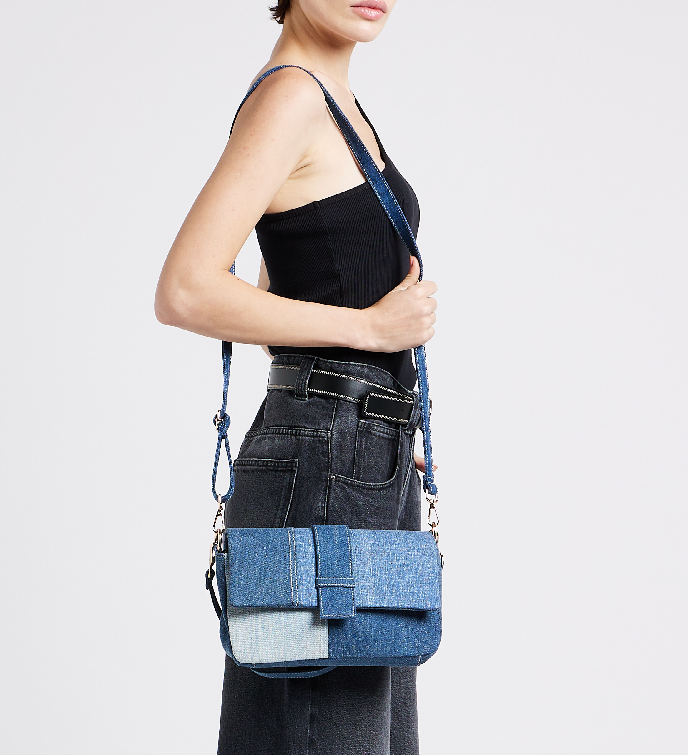 Cotton shoulder bag AU PRINTEMPS PARIS Blue