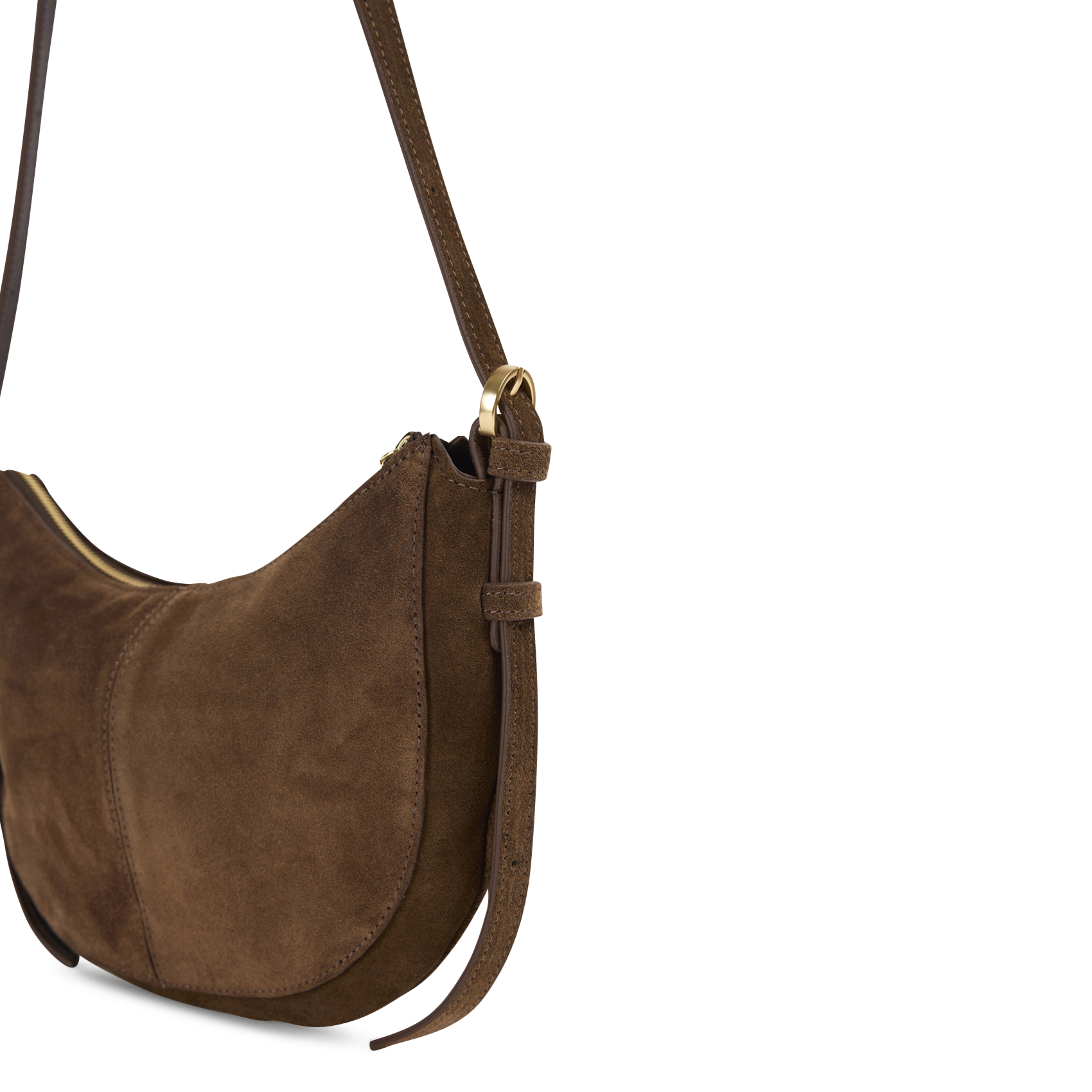 Sac à main en cuir velours NAT & NIN Marron