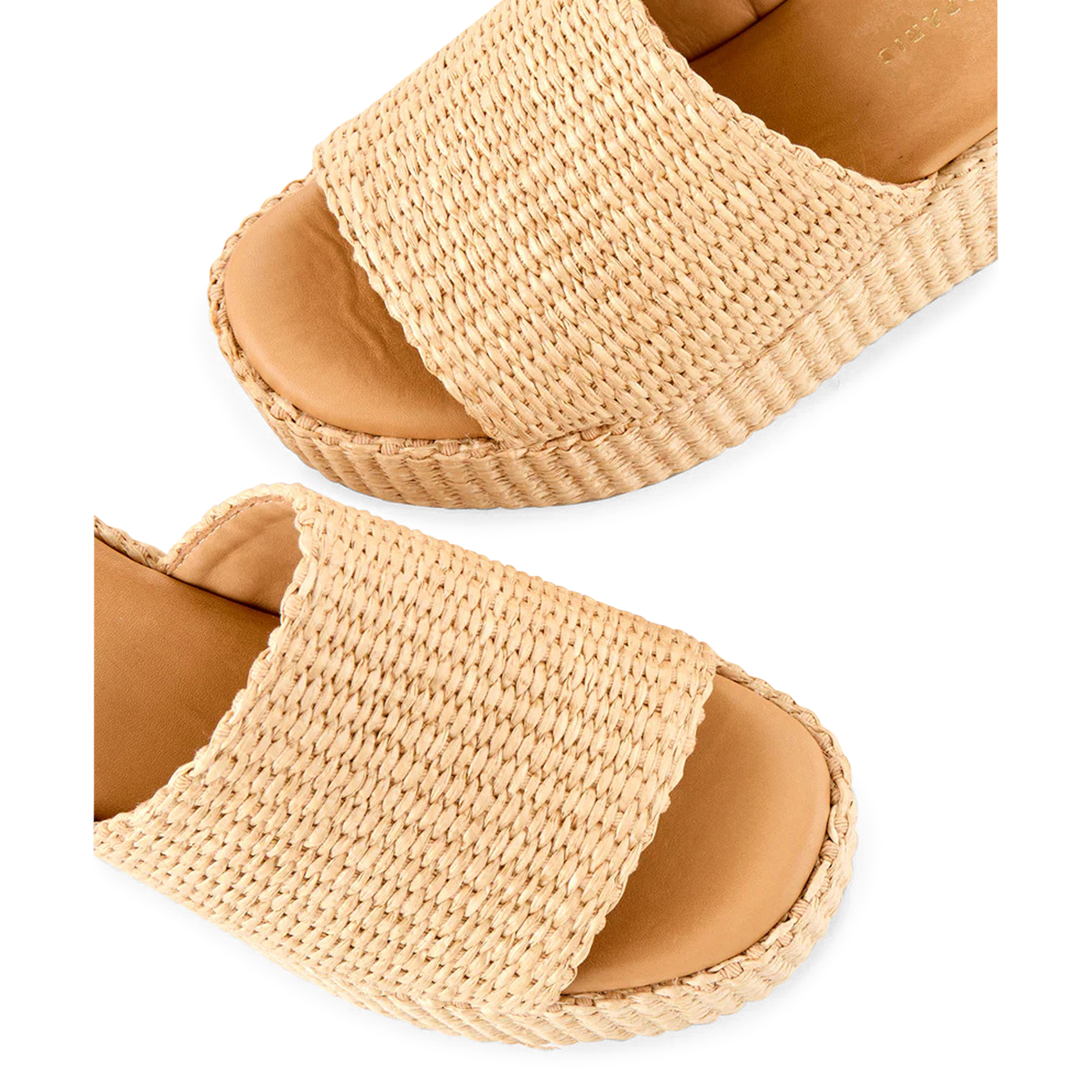 Offene Espadrilles aus Raffia COSMOPARIS Beige