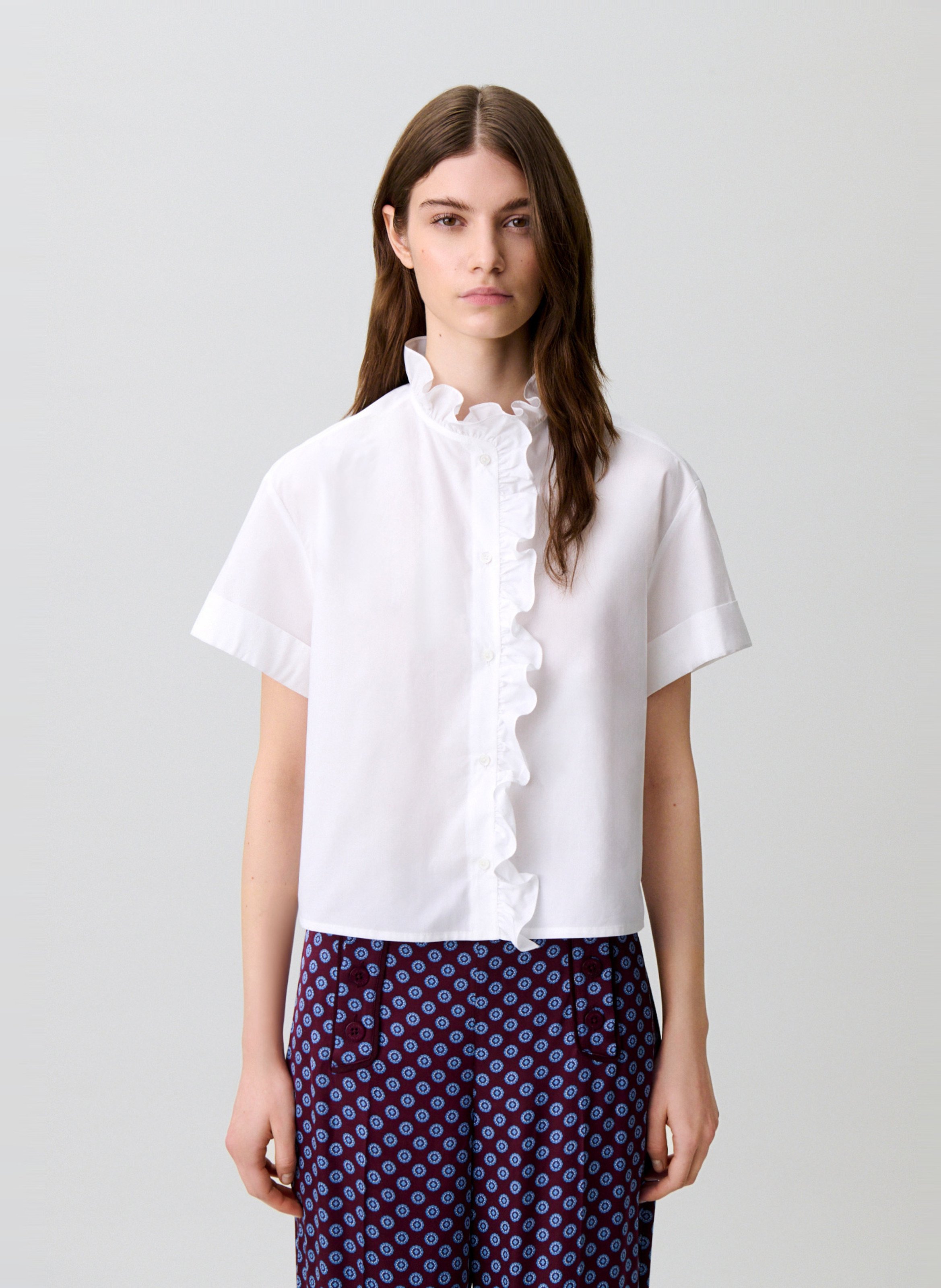 Chemise ample en coton CLAUDIE PIERLOT Blanc