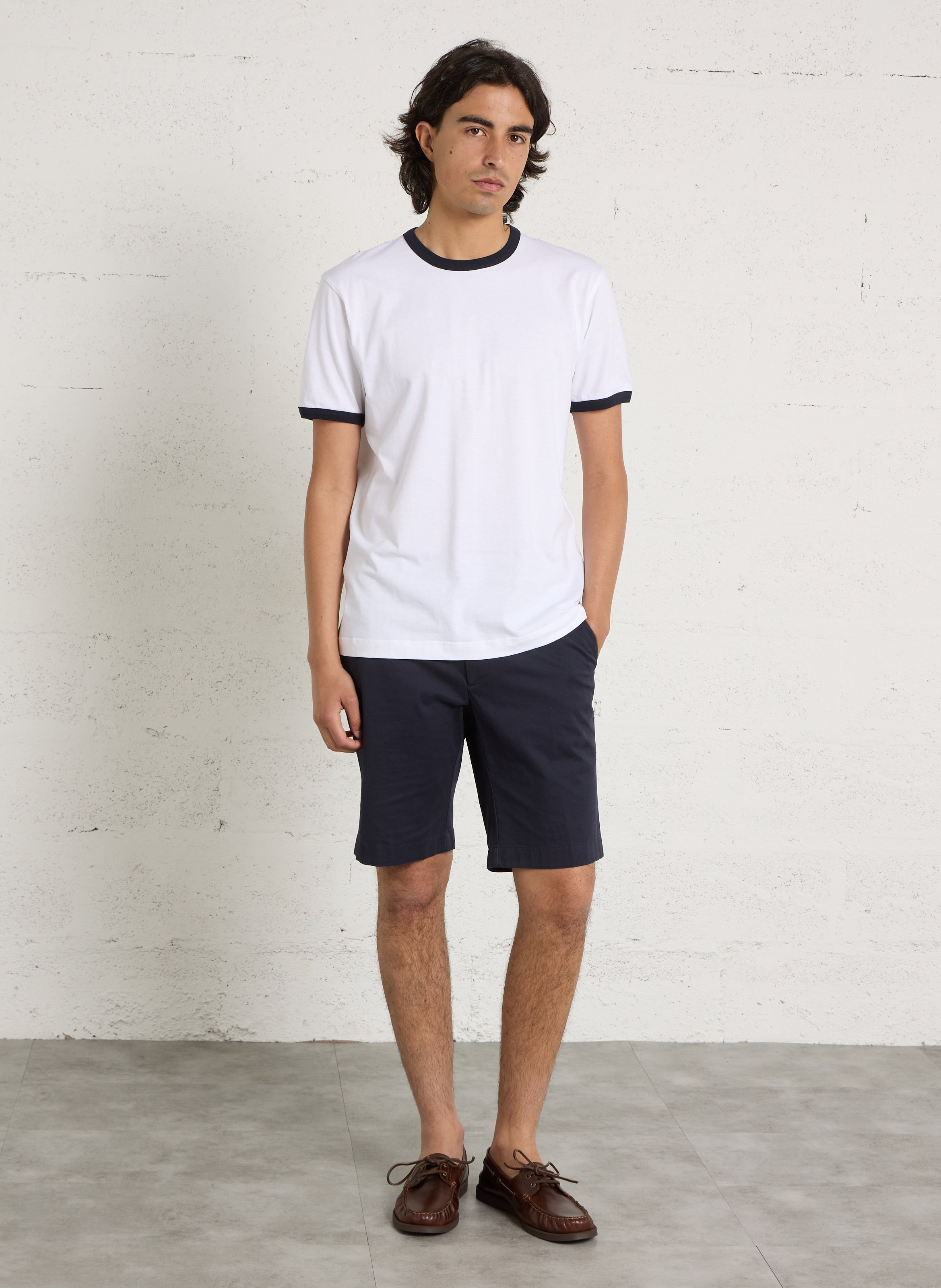 T-shirt droit en coton AU PRINTEMPS PARIS Bleu