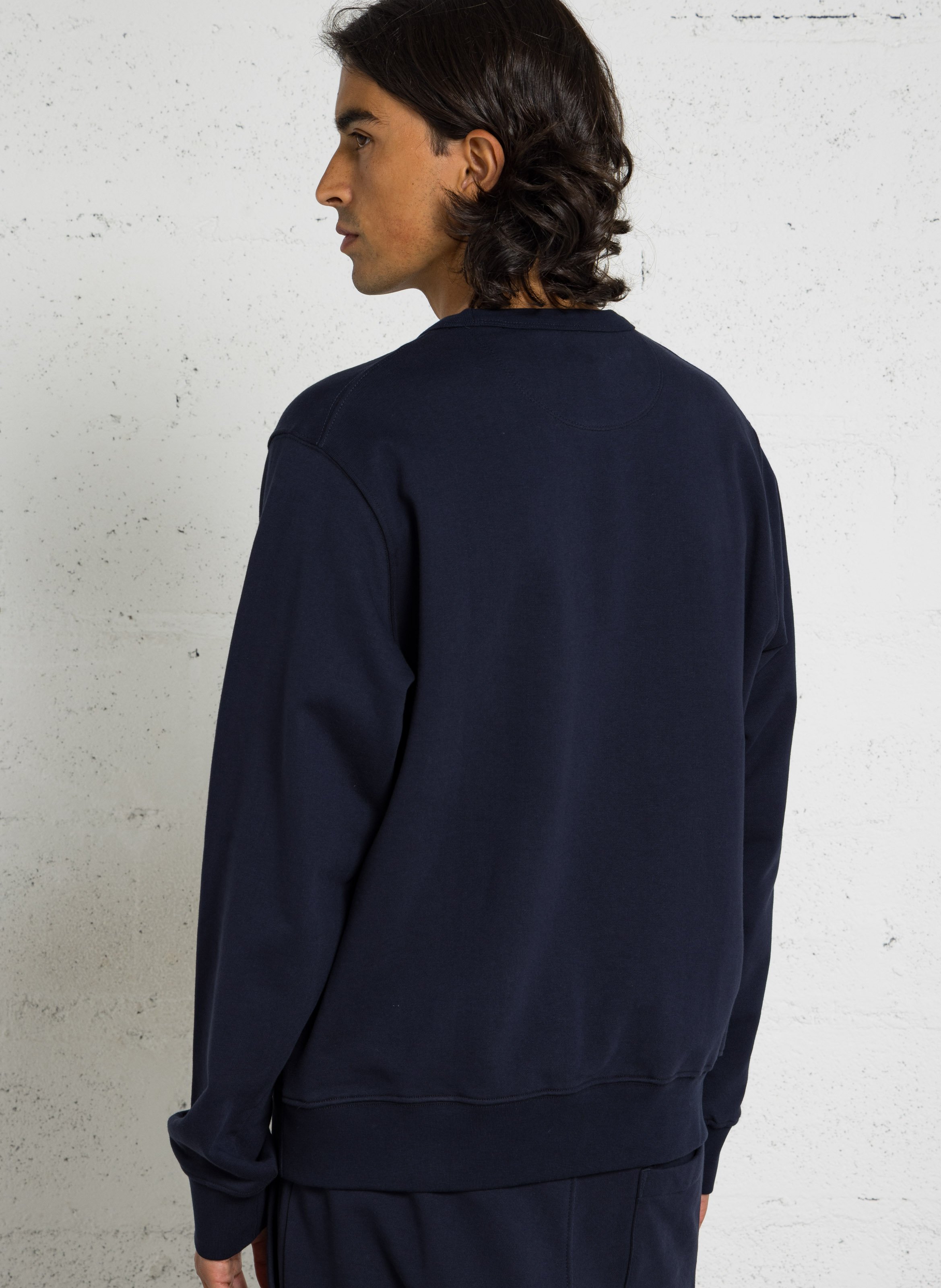 Baumwoll-Sweater mit Rundhalsausschnitt AU PRINTEMPS PARIS Blau