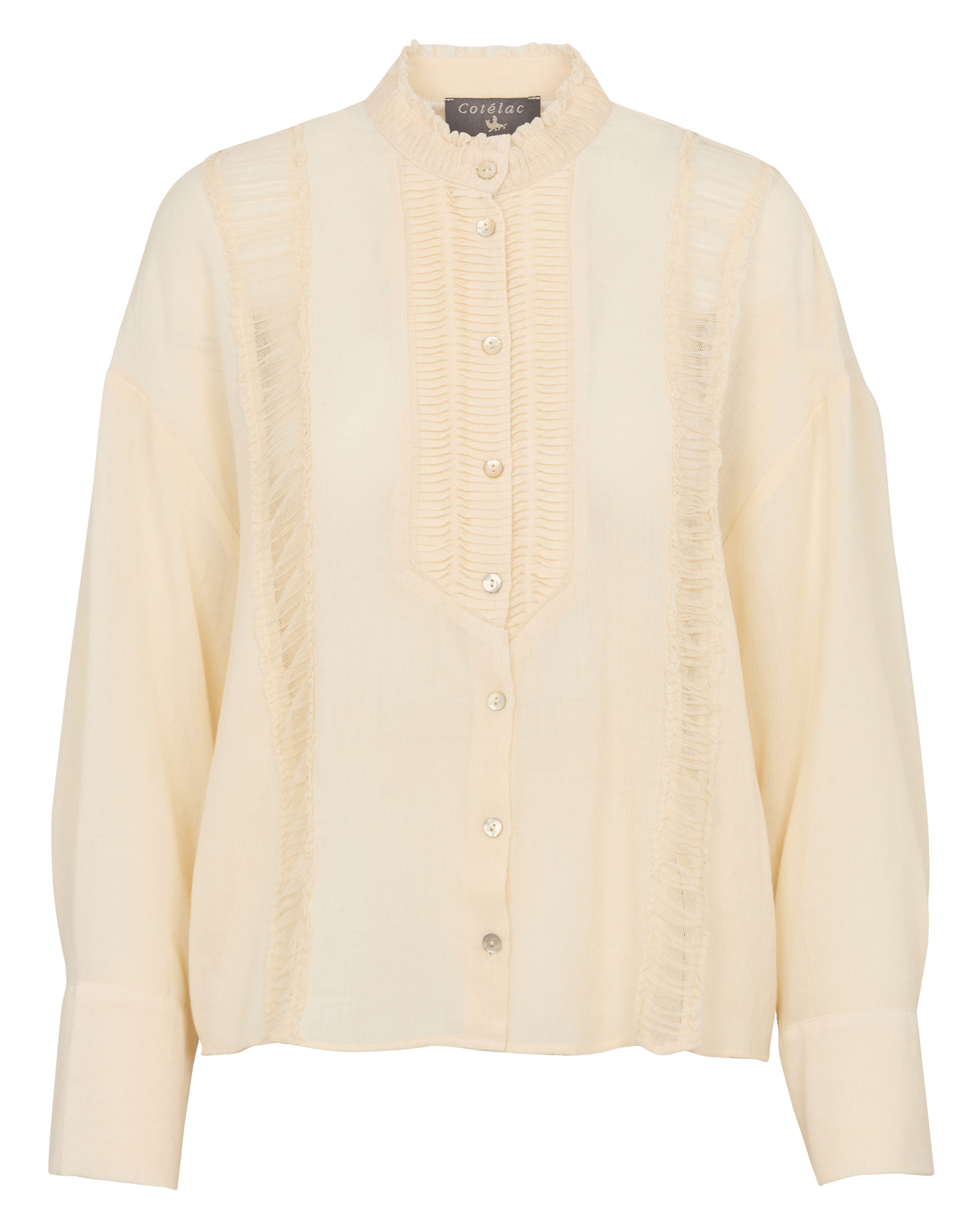 Blouse ample à détail drapé COTELAC Beige