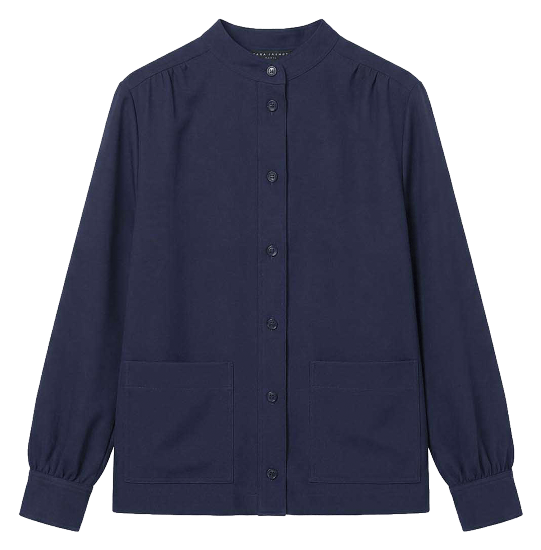 Rechte blouse met opstaande kraag TARA JARMON Blauw