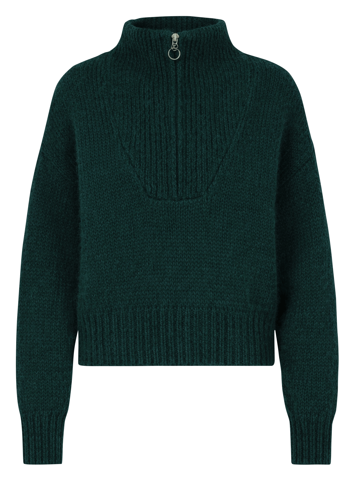 Oversized trui met truckerkraag | Groen BY BAR Dames