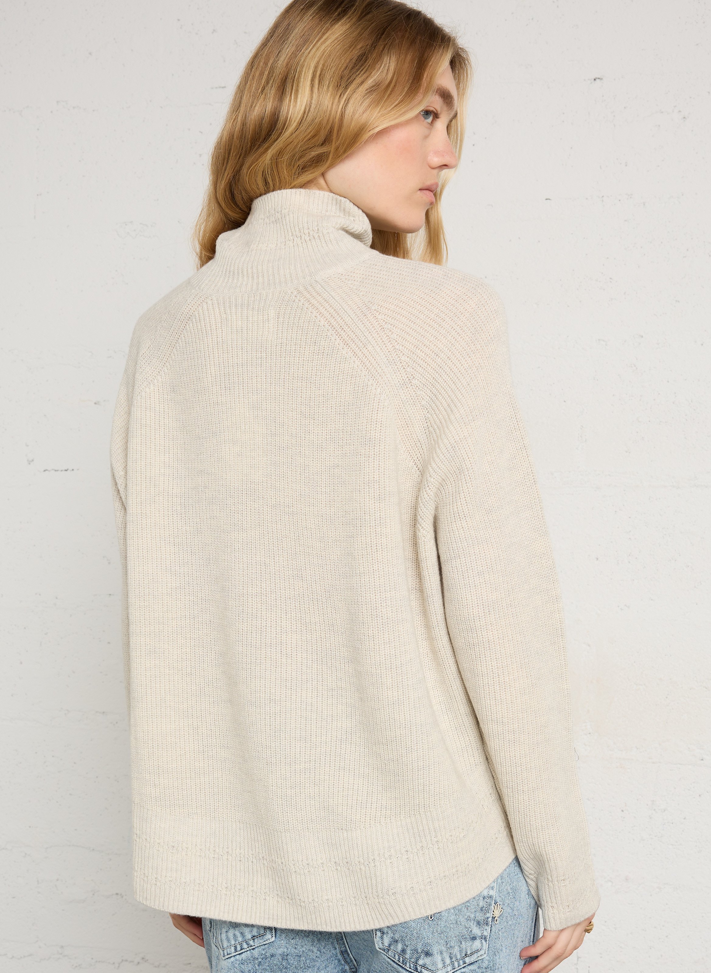 High-neck wool sweater DES PETITS HAUTS Grey