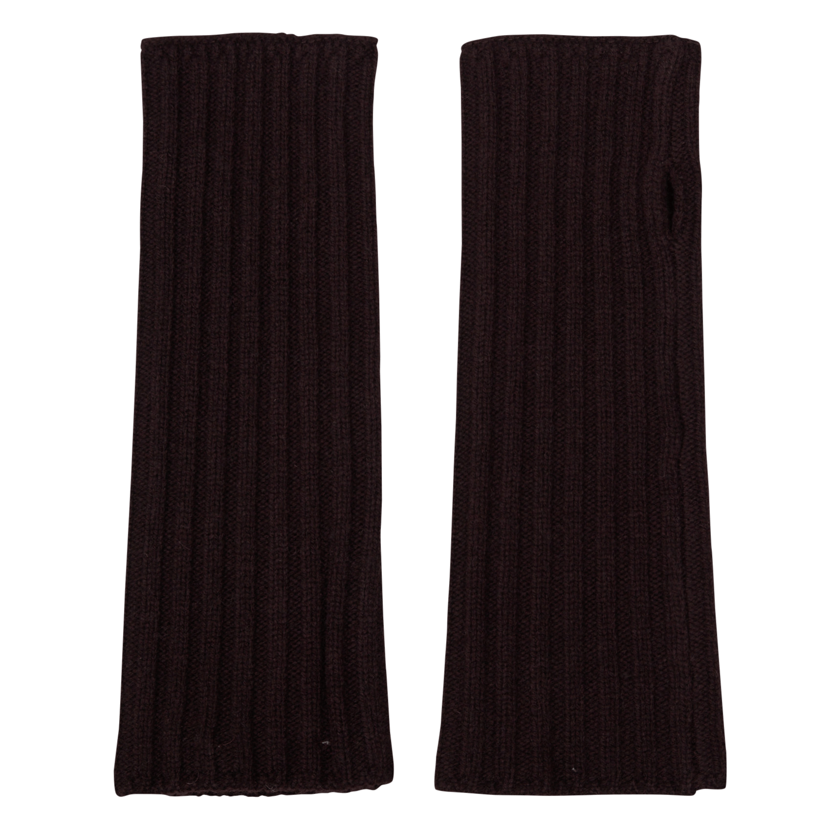 Vingerloze, wollen handschoenen MAISON 123 Bruin