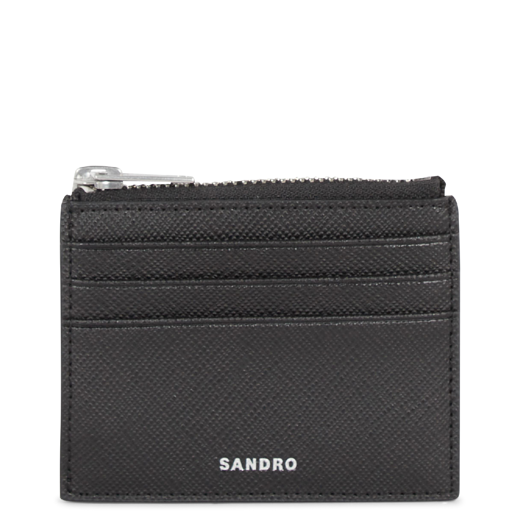 Leren pasjeshouder SANDRO Zwart