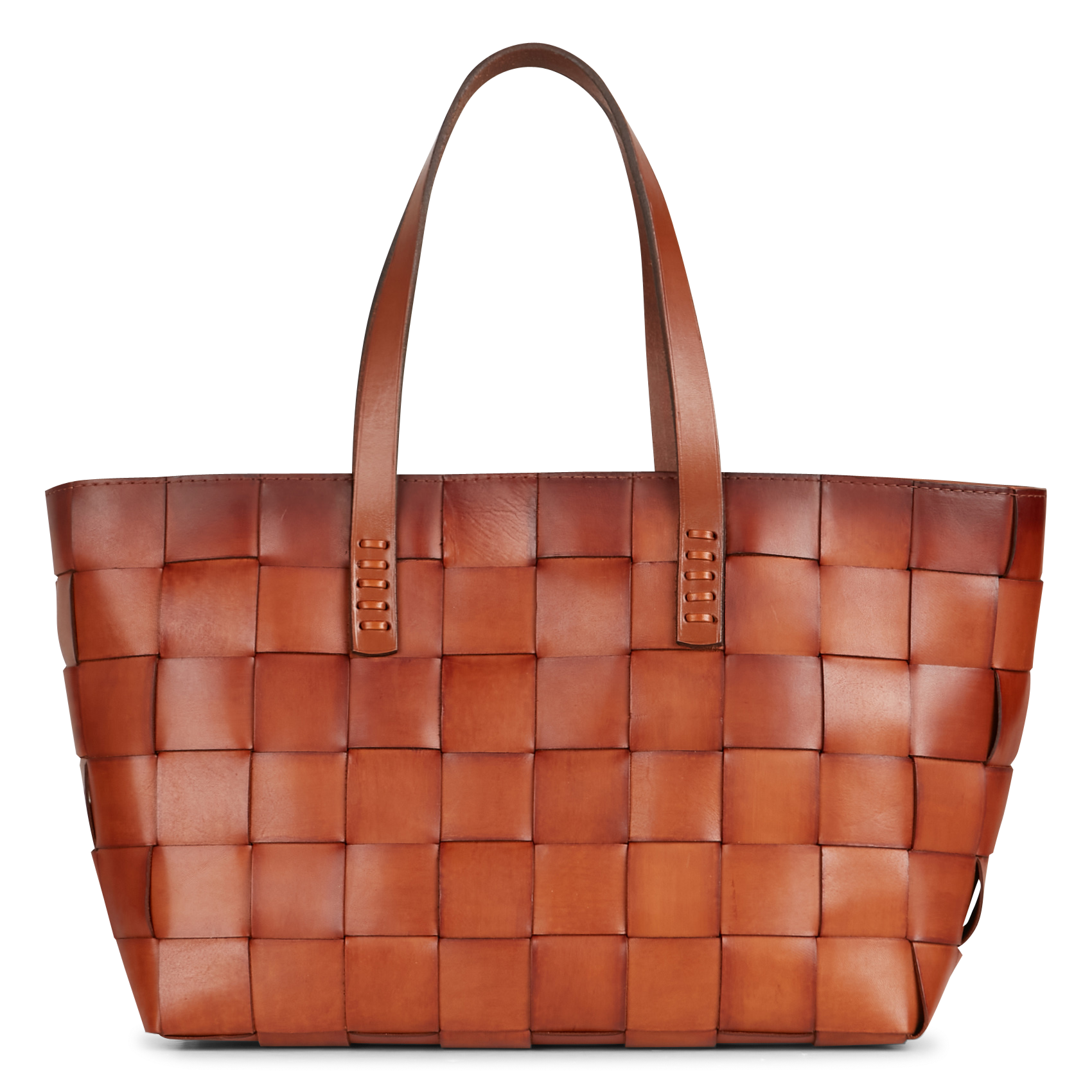 Panier tissé en cuir DRAGON DIFFUSION Marron