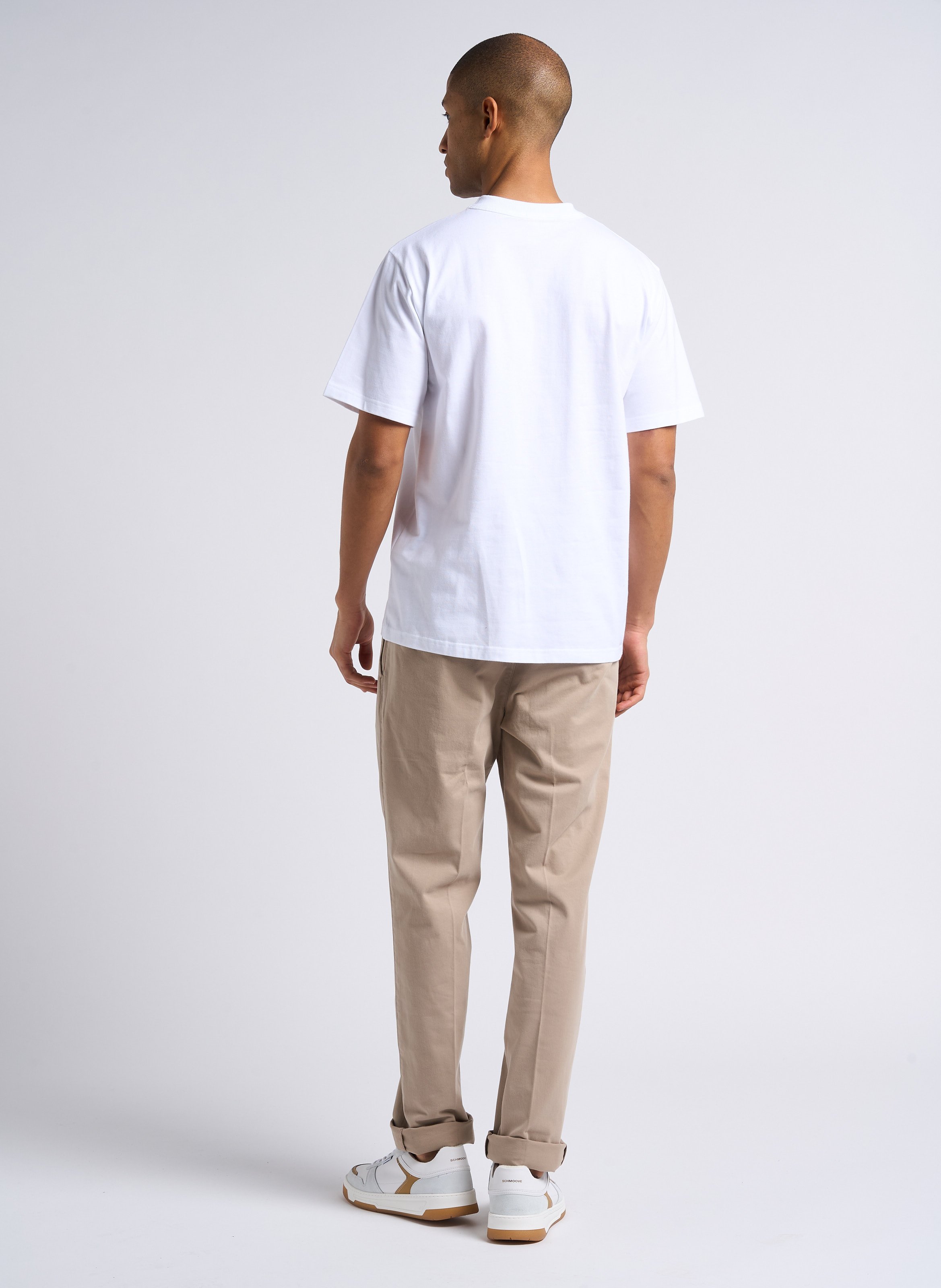 Tee-shirt droit ras du cou en coton bio ARMOR LUX Blanc