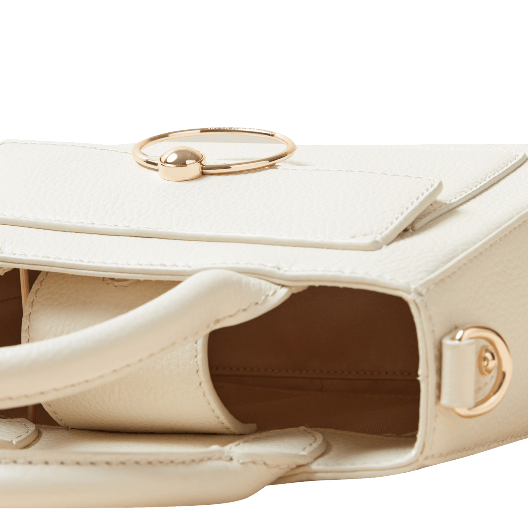 Schoudertas van generfd leer met ketting CLAUDIE PIERLOT Beige