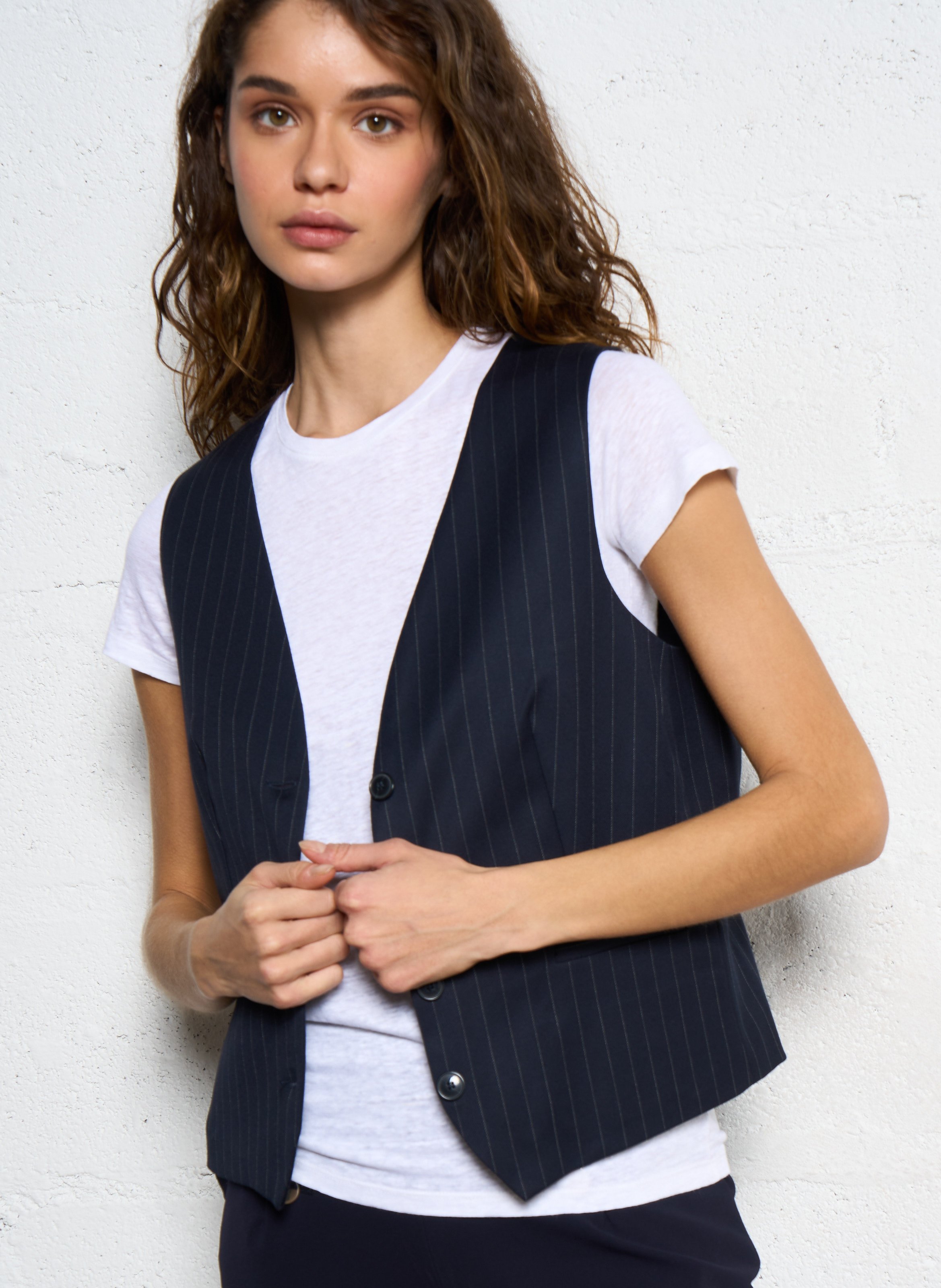 Striped V-neck jacket MAISON 123