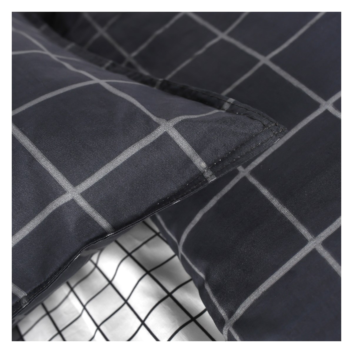 Printed cotton bedding set TODAY LINGE DE MAISON Black