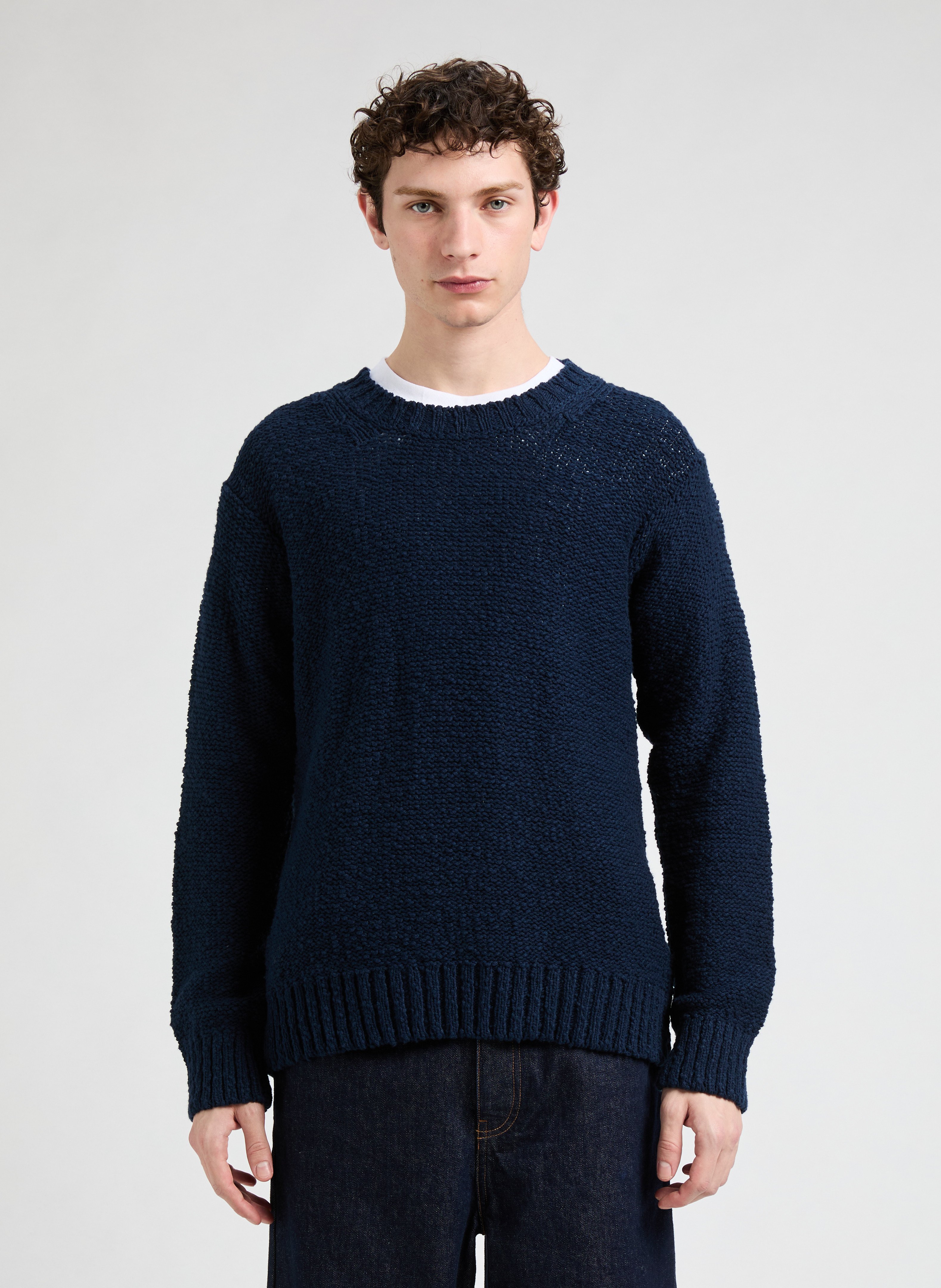 Pul col rond en coton SAISON 1865 Bleu