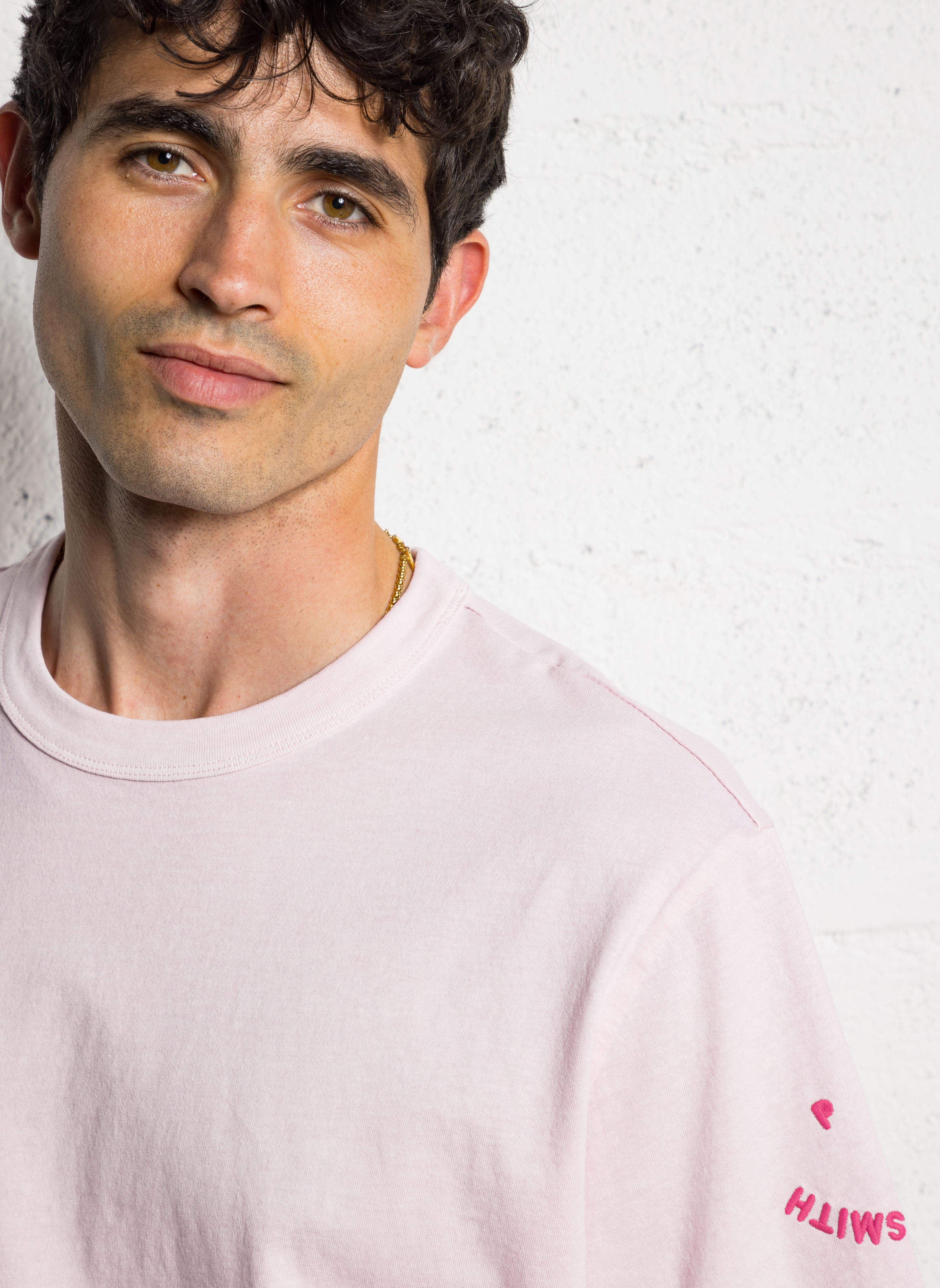 Loose-fit round-neck organic cotton T-shirt PAUL SMITH Pink
