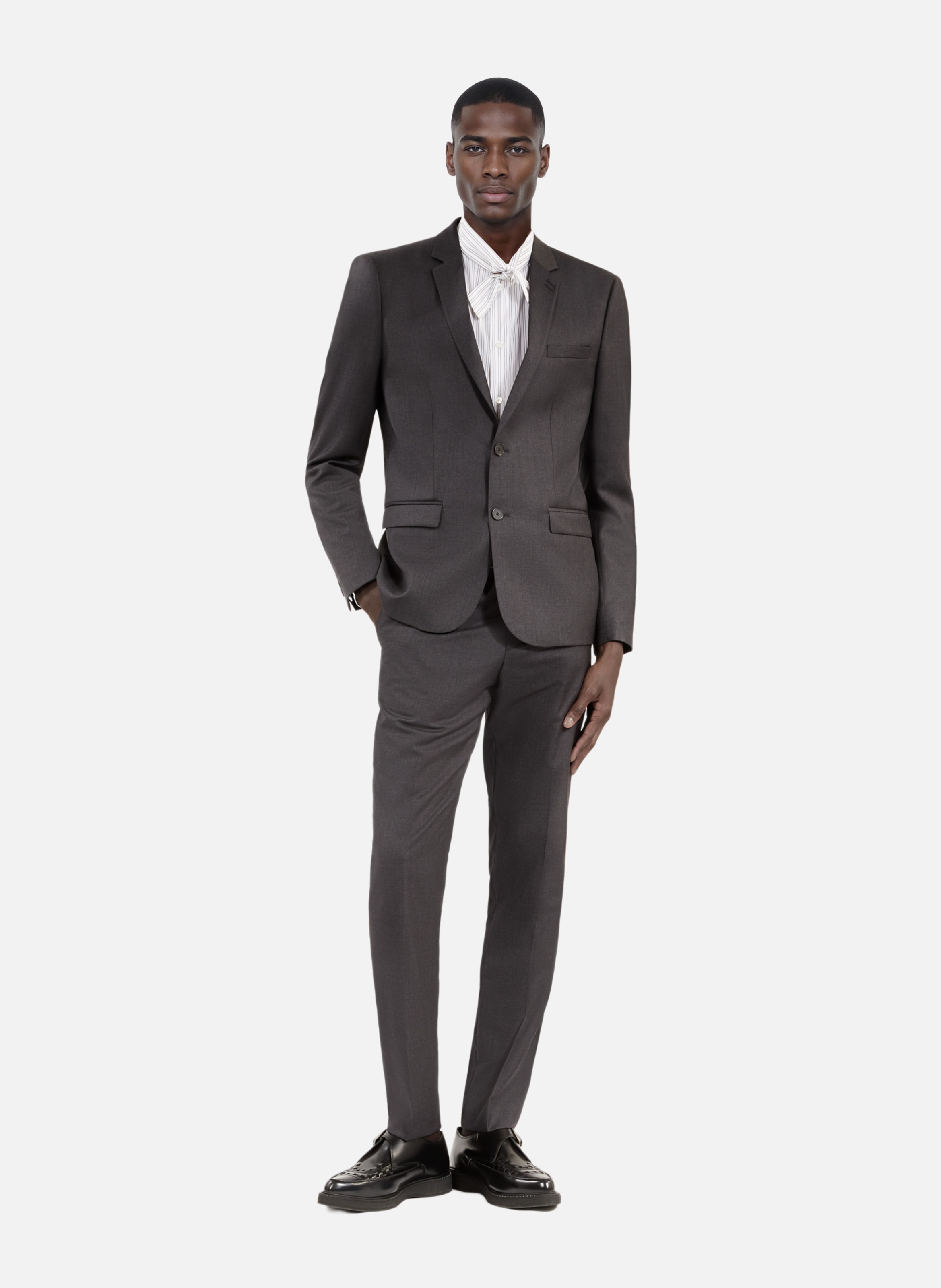 Tailored wool suit jacket with a slim fit THE KOOPLES Grey