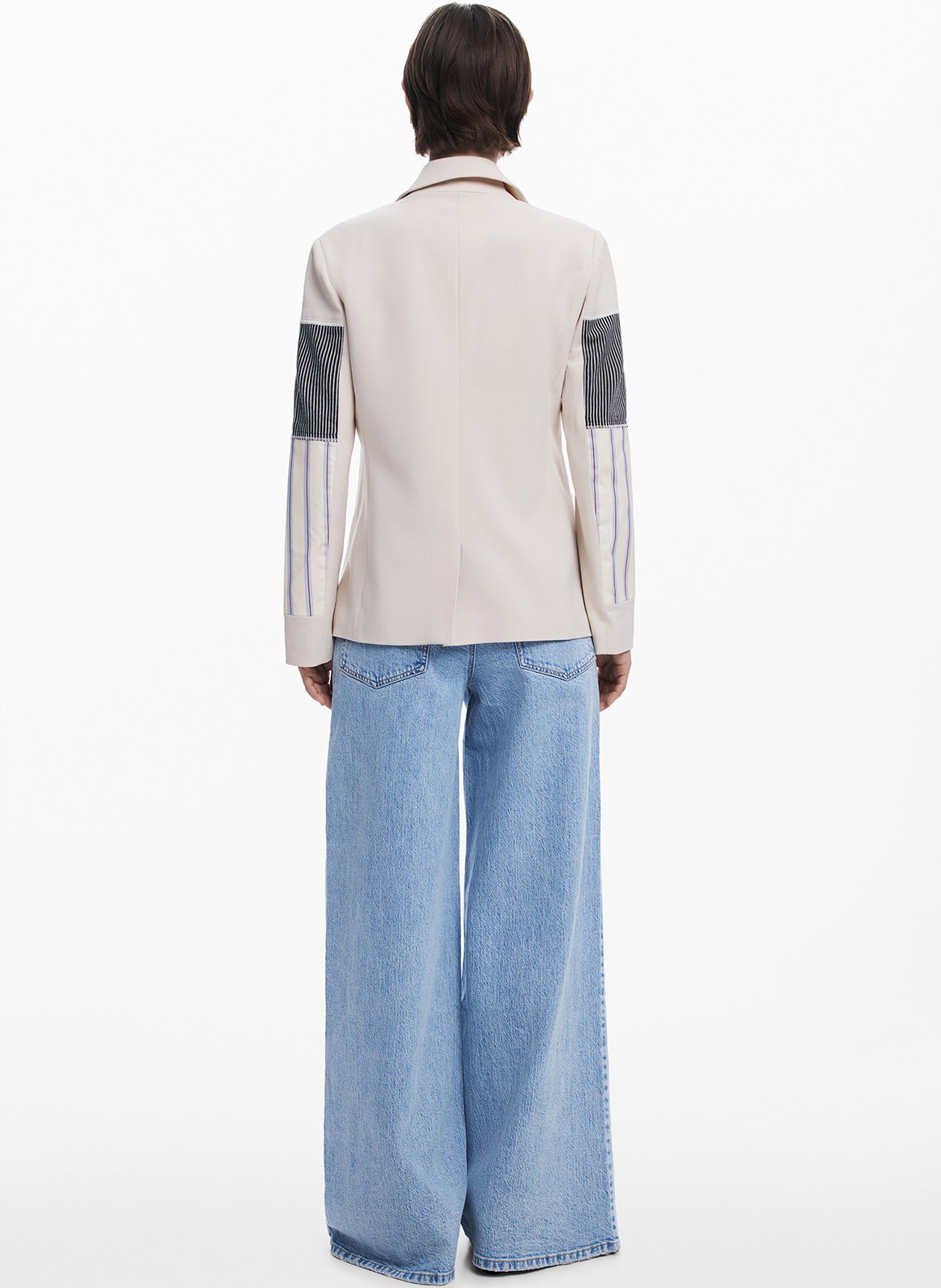 Veste de tailleur patchwork DESIGUAL Blanc