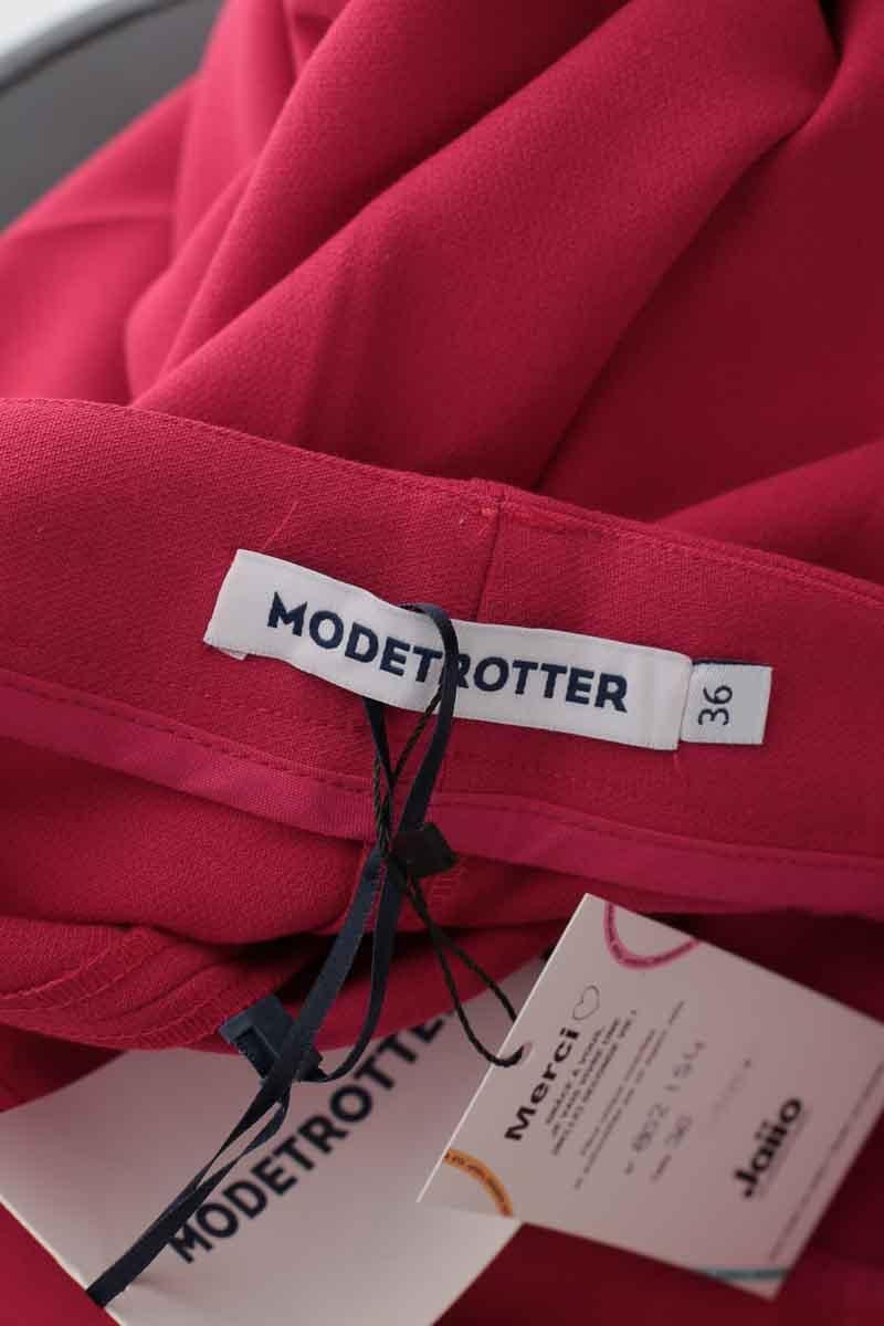 Pantalon large rouge MODETROTTER - Seconde Main Rouge