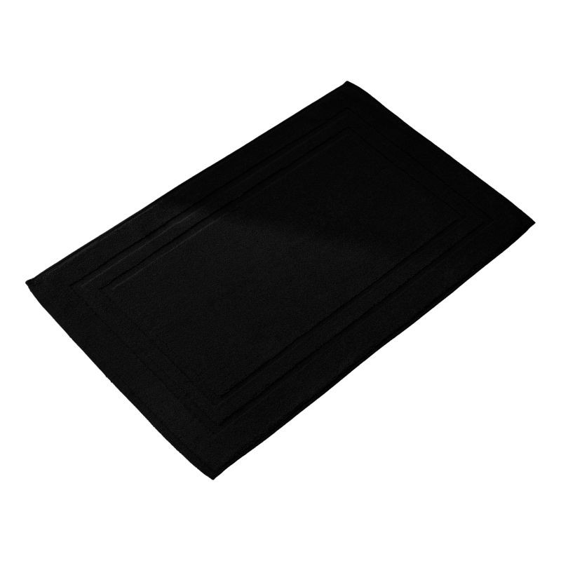 100% combed cotton bath mat COTON PUR Black