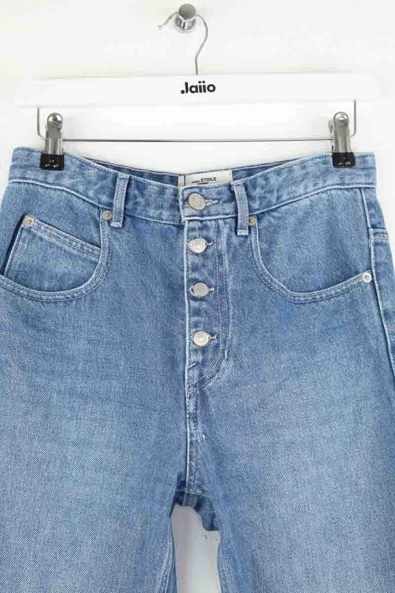 Cotton straight jeans ISABEL MARANT ÉTOILE - SECONDE MAIN Blue