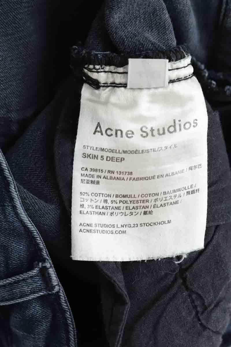 Cotton skinny jeans ACNE STUDIOS - Seconde Main Blue