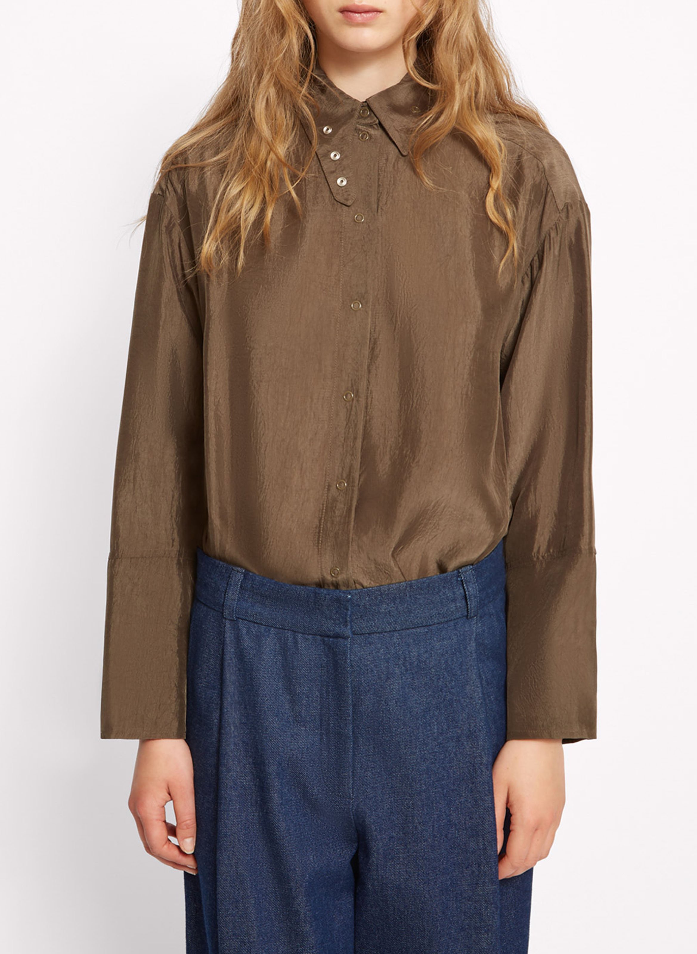 Chemise ample col classique  ROSEANNA Marron