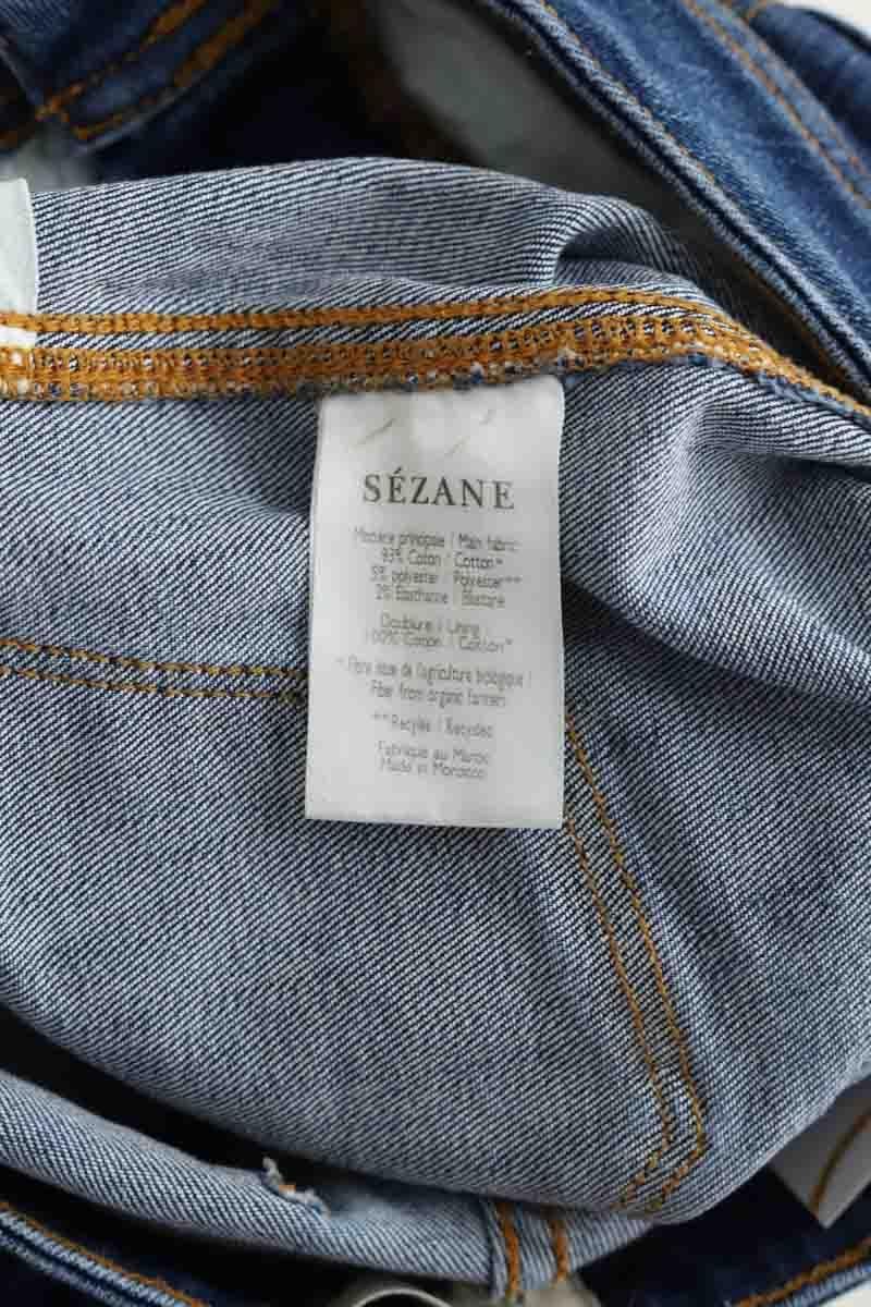 Cotton skinny jeans SEZANE - Seconde main Blue
