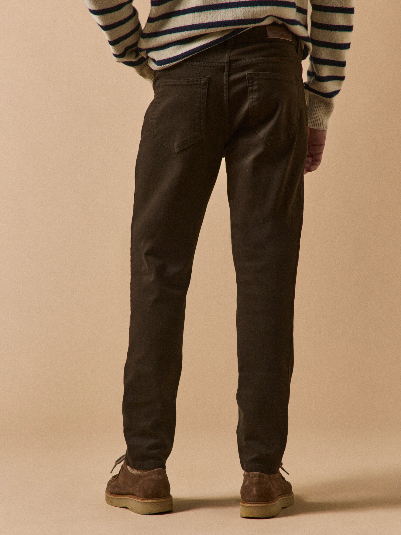 5-pocket straight pants CYRILLUS Brown