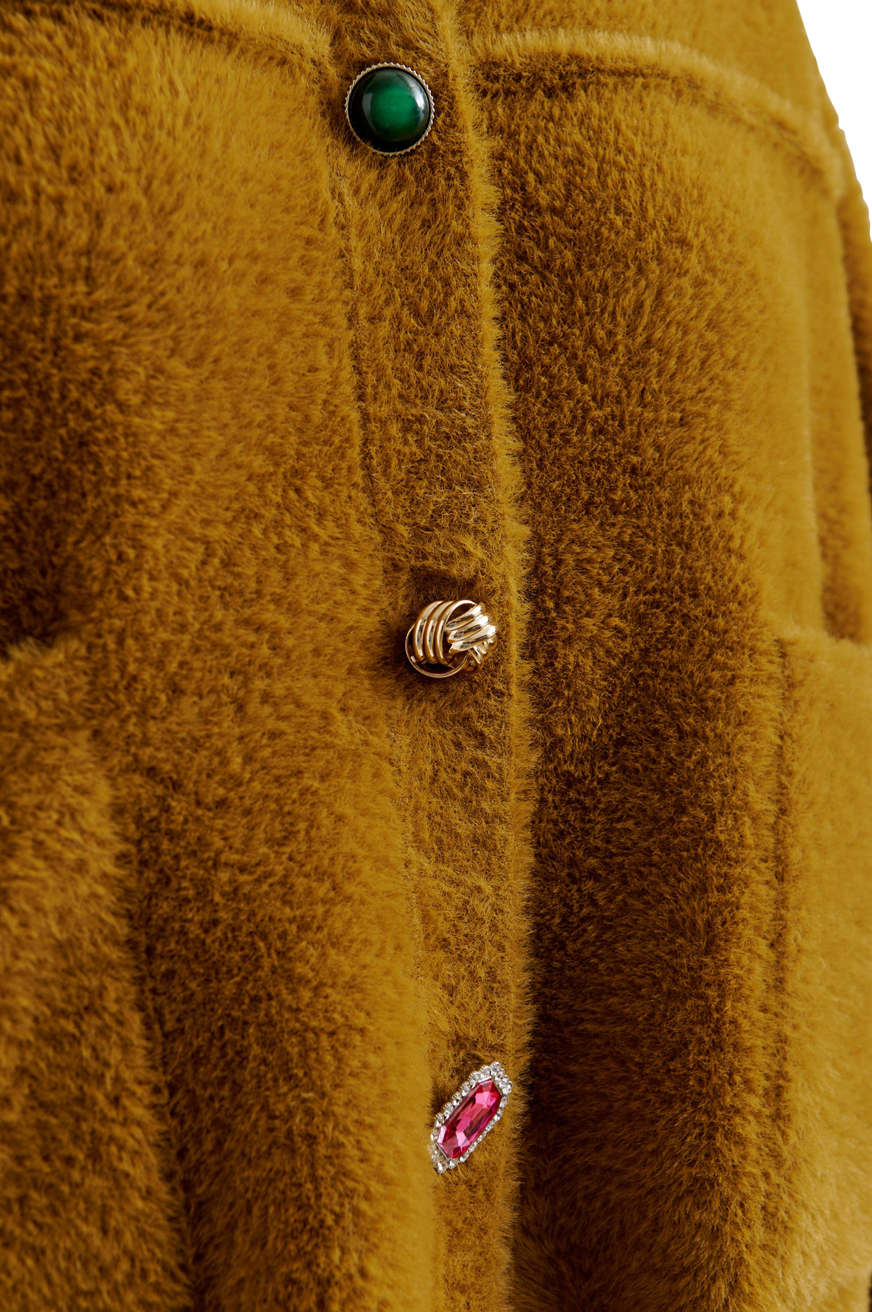 Cardigan ample à col fourrure amovible ESSENTIEL ANTWERP Marron