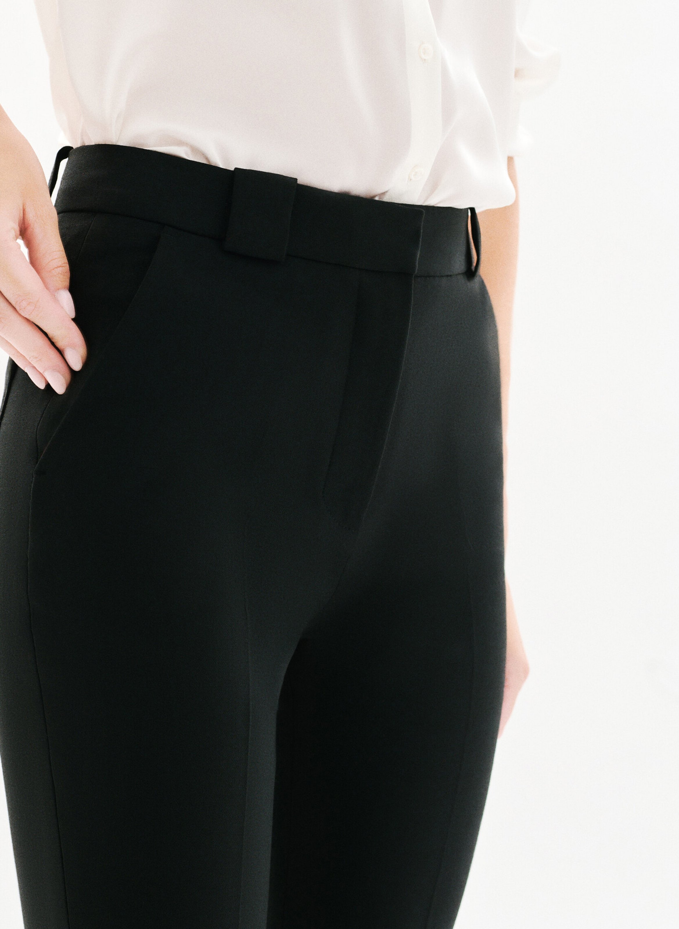 Pantalon droit  CAROLL Noir