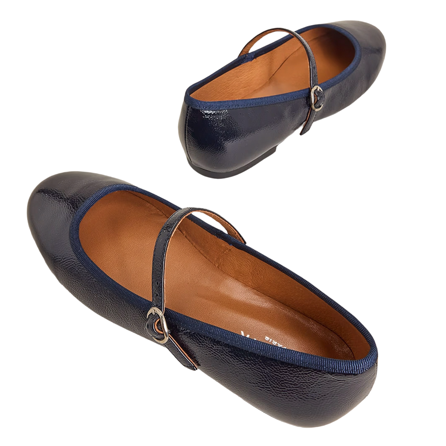 Ballerines en cuir JONAK Bleu