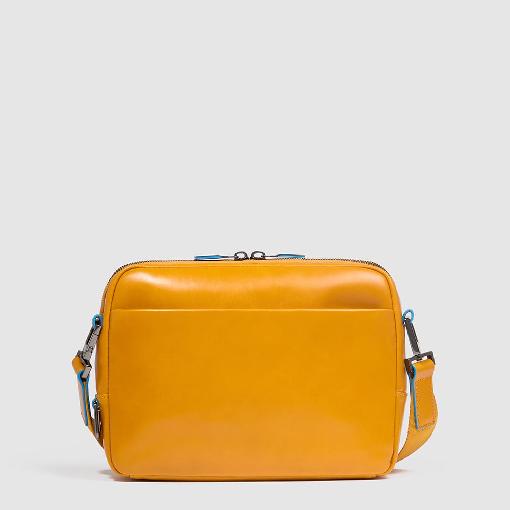 Men's crossbody bag for iPad® mini with airpods® pocket and RFID protection PIQUADRO Yellow