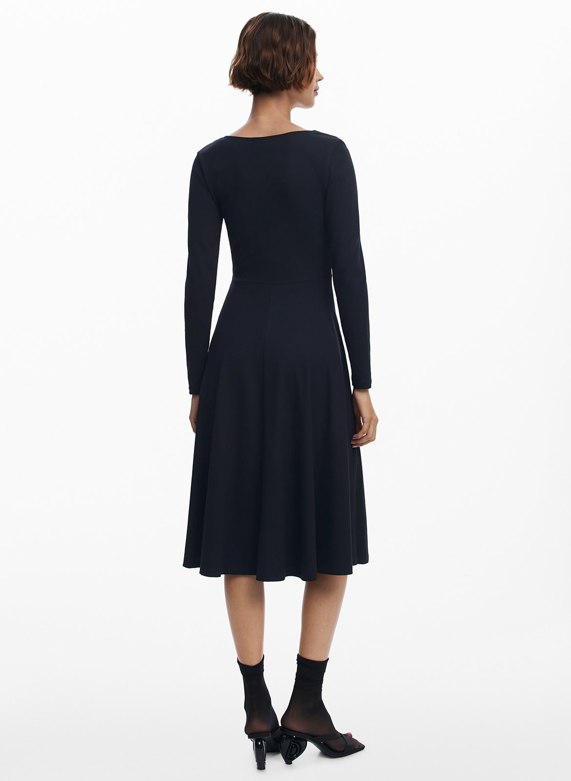 Robe courte évasée à motif DESIGUAL Noir