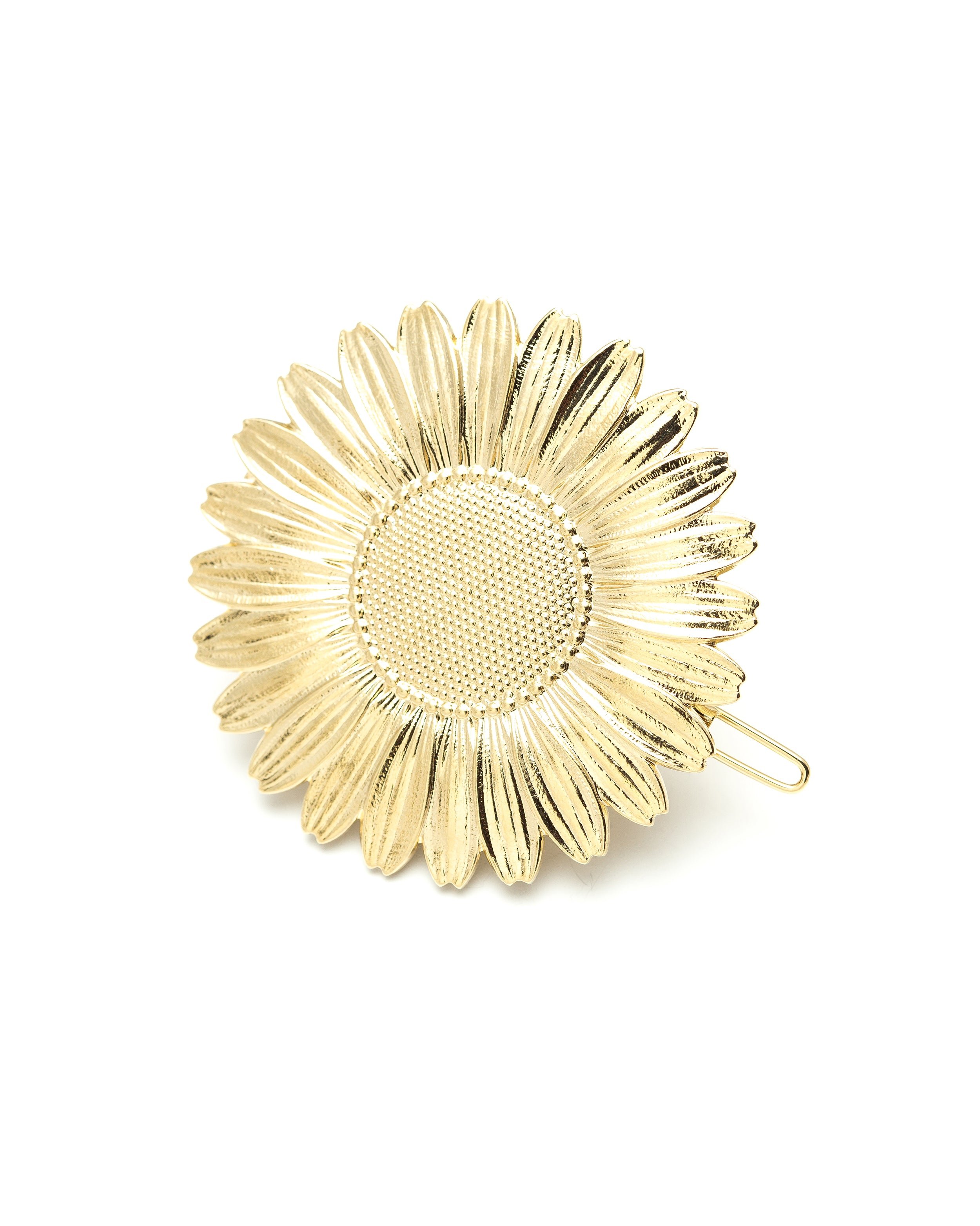 HESPÉRIS - Fine gold-plated flower maxi hair slide MONSIEUR SIMONE