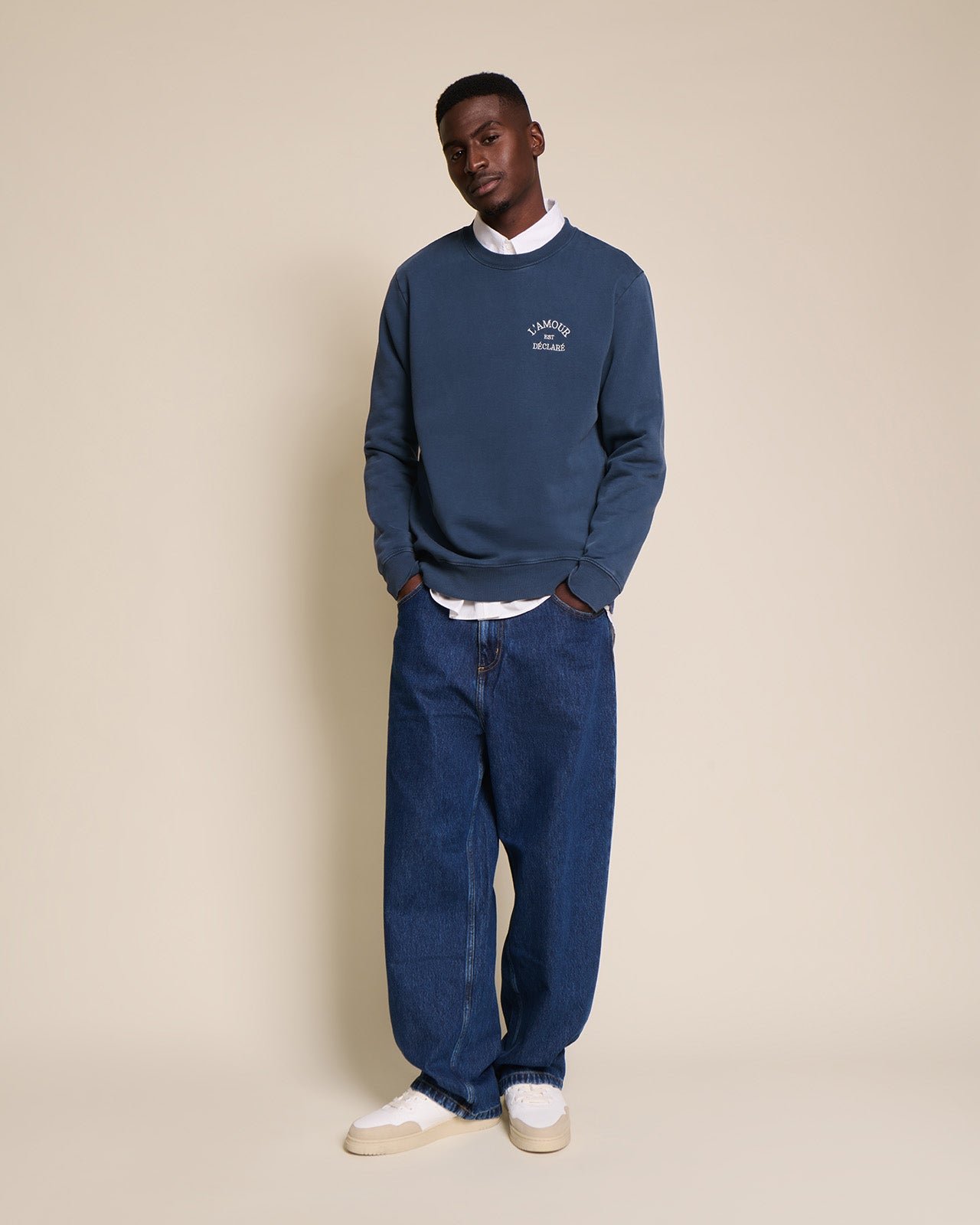 Le sweat l'amour est déclaré EMOI EMOI Bleu