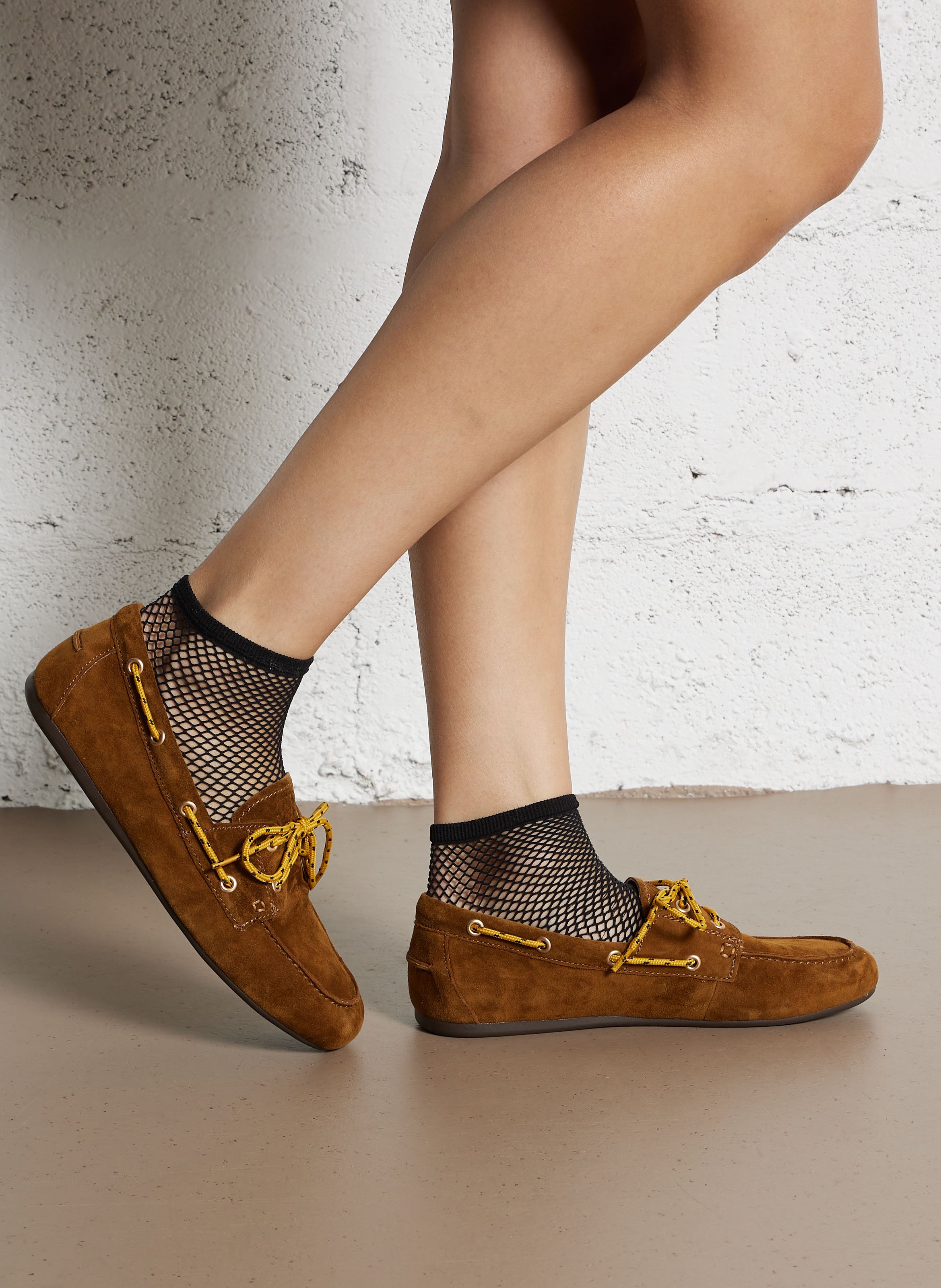 Leather deck shoes BIBI LOU Brown