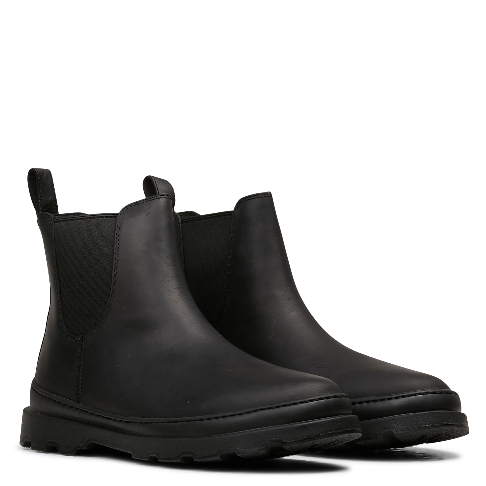 Bottines Chelsea unies en cuir mélangé CAMPER Noir