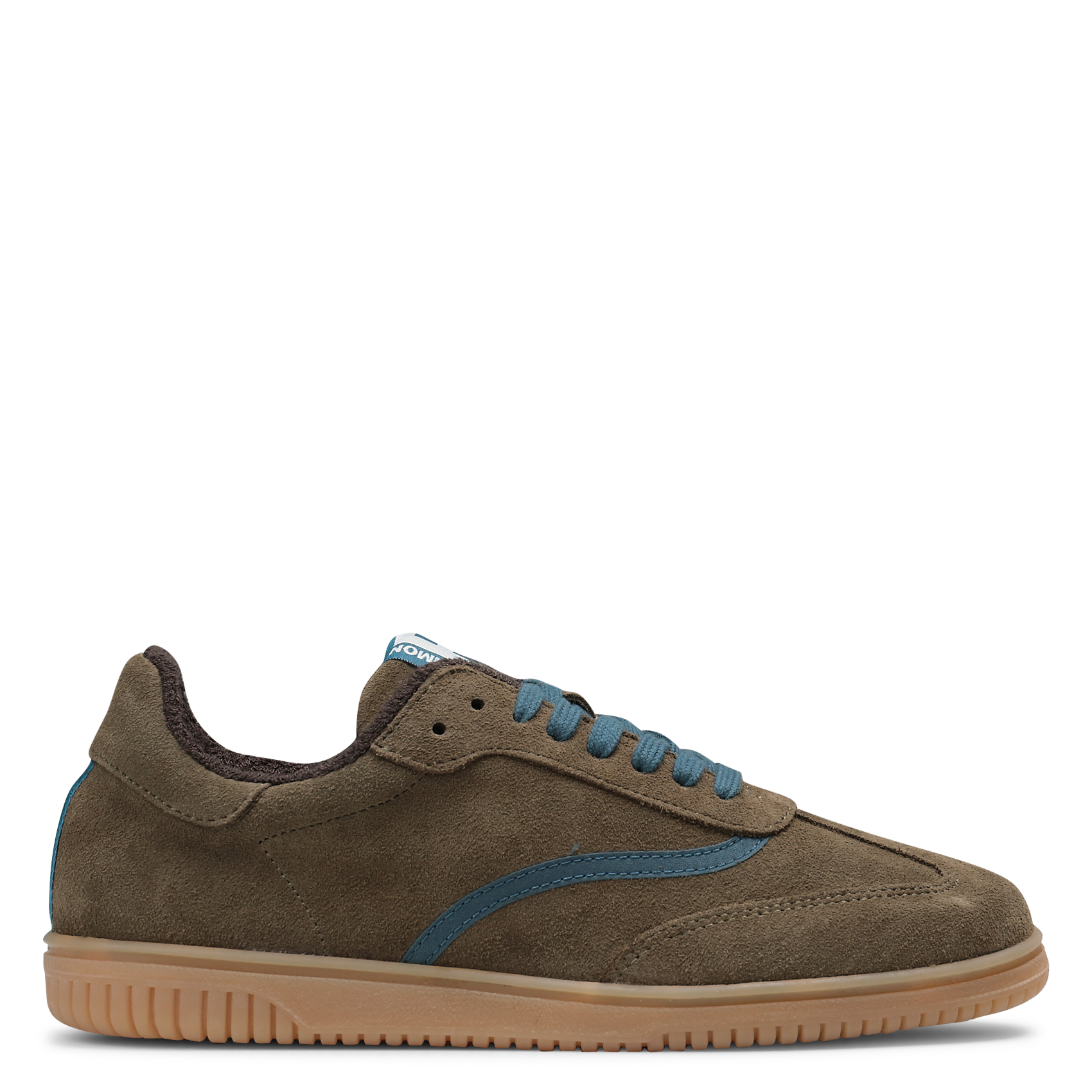 Low-top sneakers in cotton and leather BENSIMON Khaki