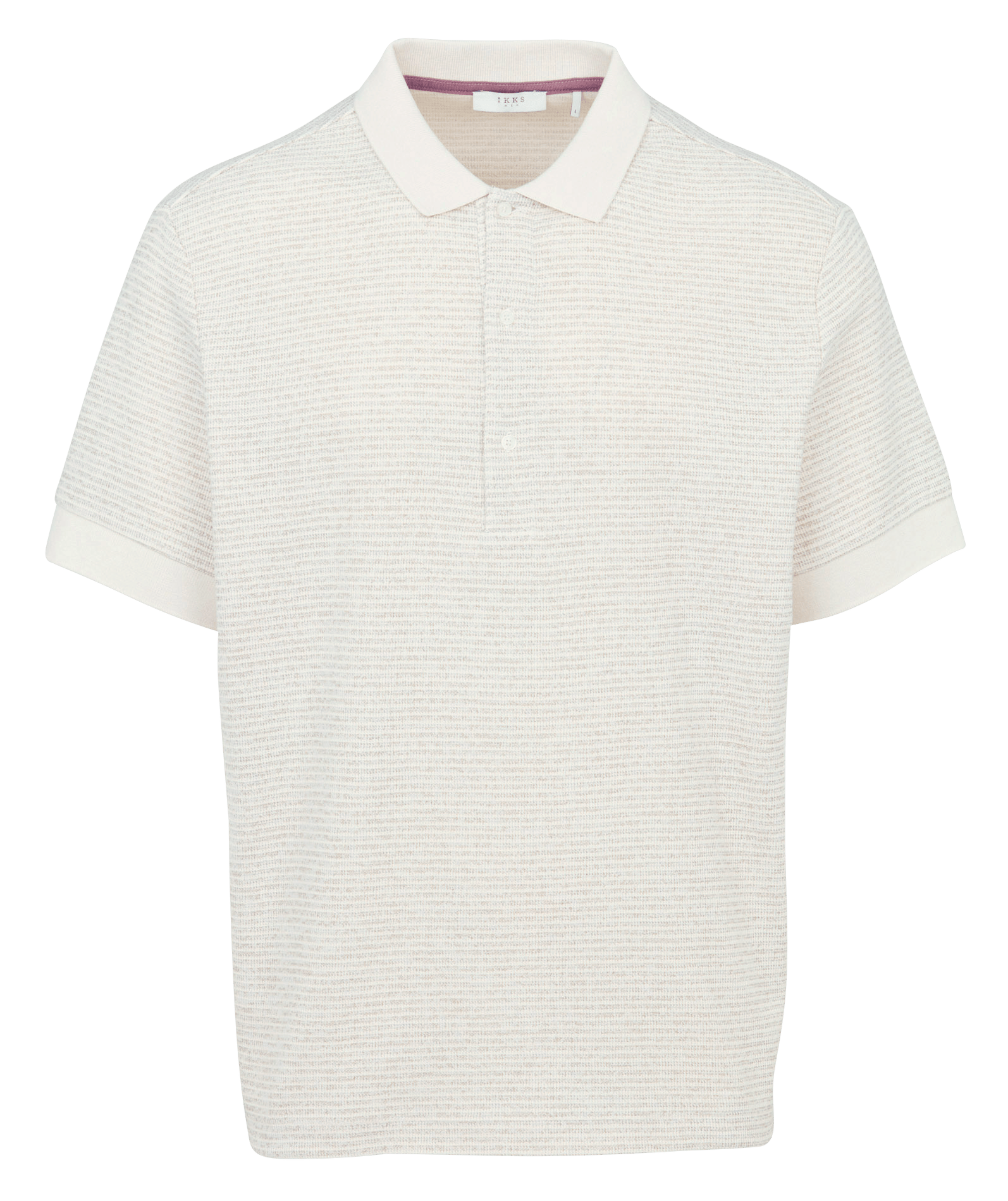 Kurzarm-Poloshirt mit feinen Streifen IKKS Beige