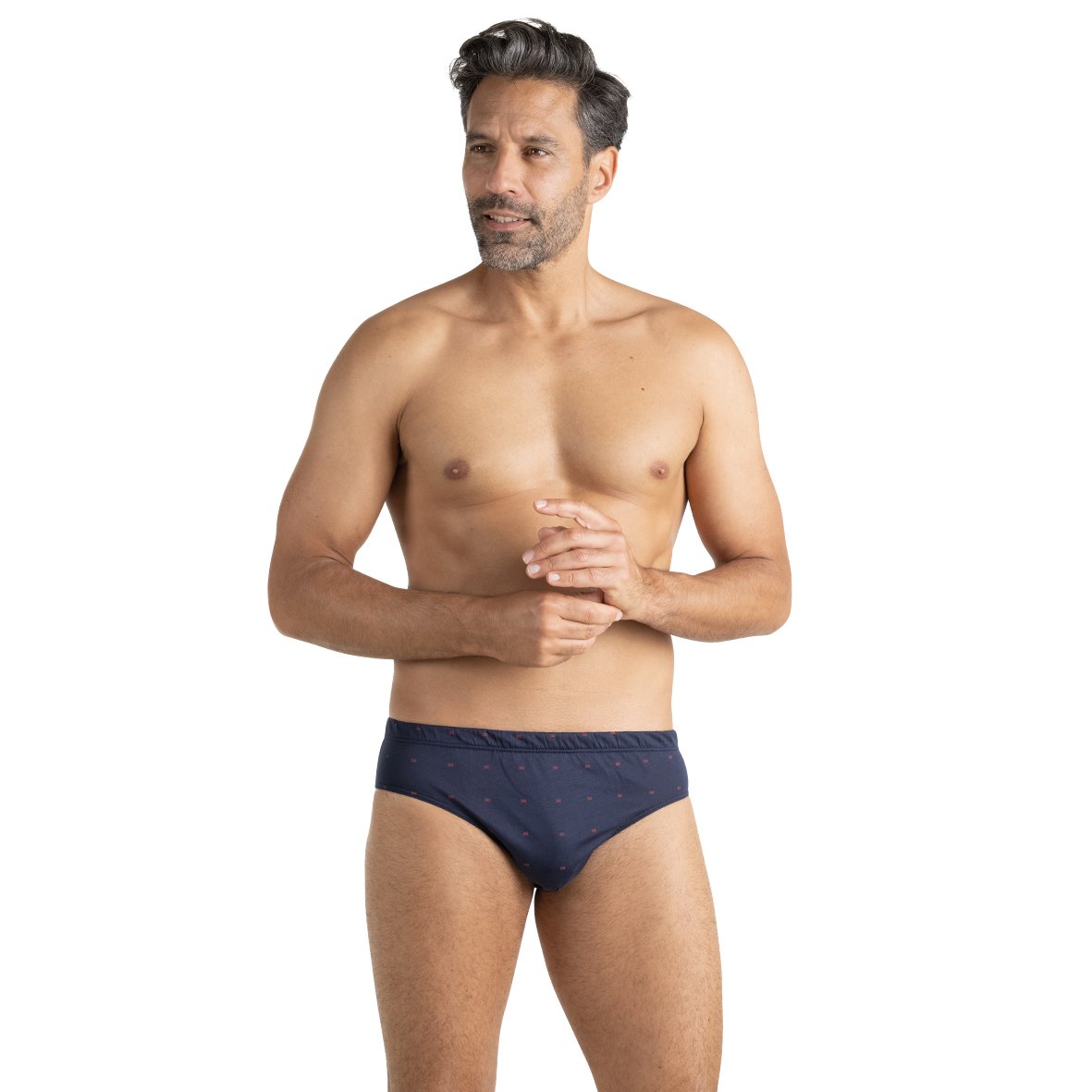 Mercerized cotton low-rise panties Blue