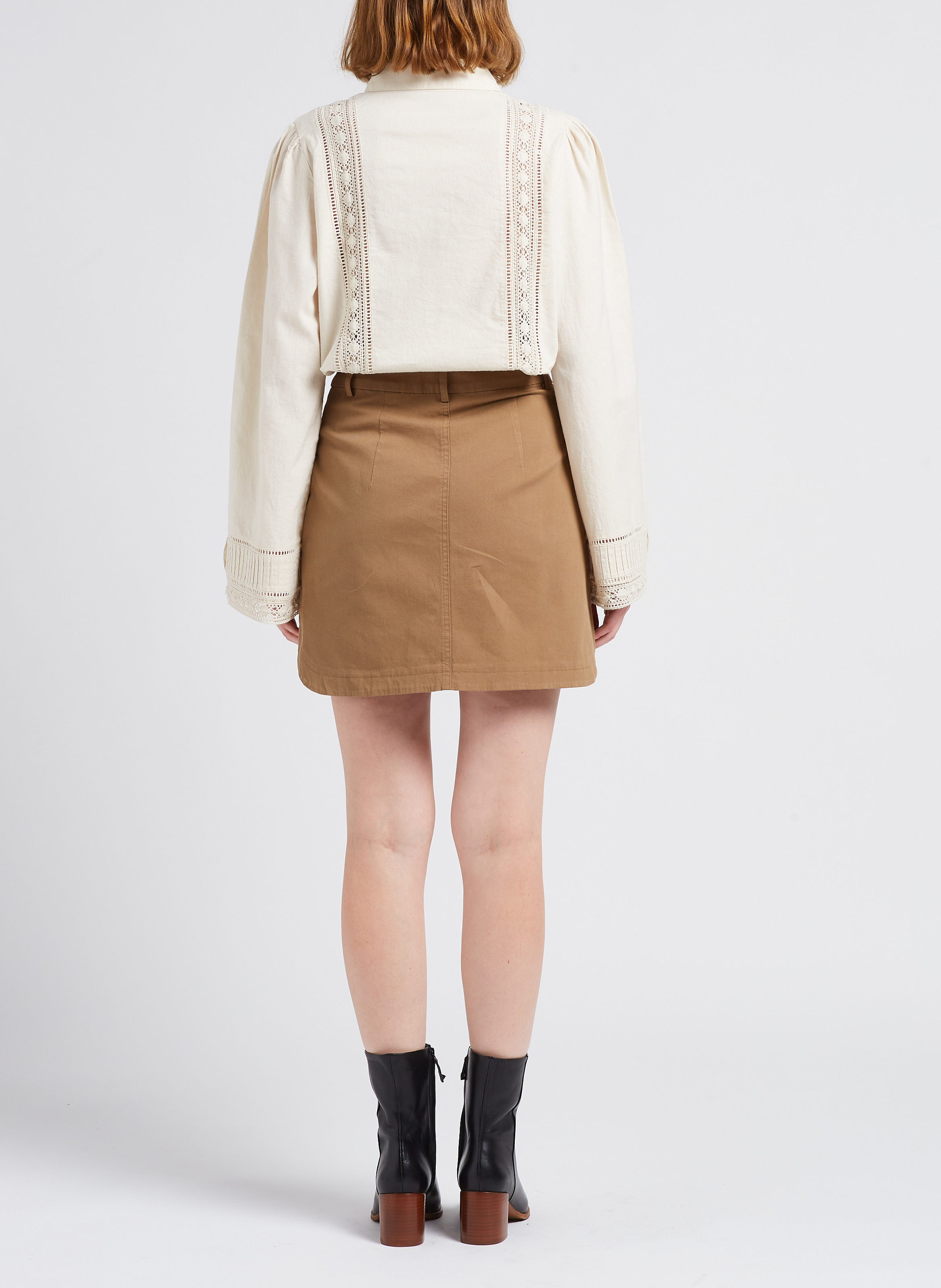 Chemise col classique ample VILA Beige