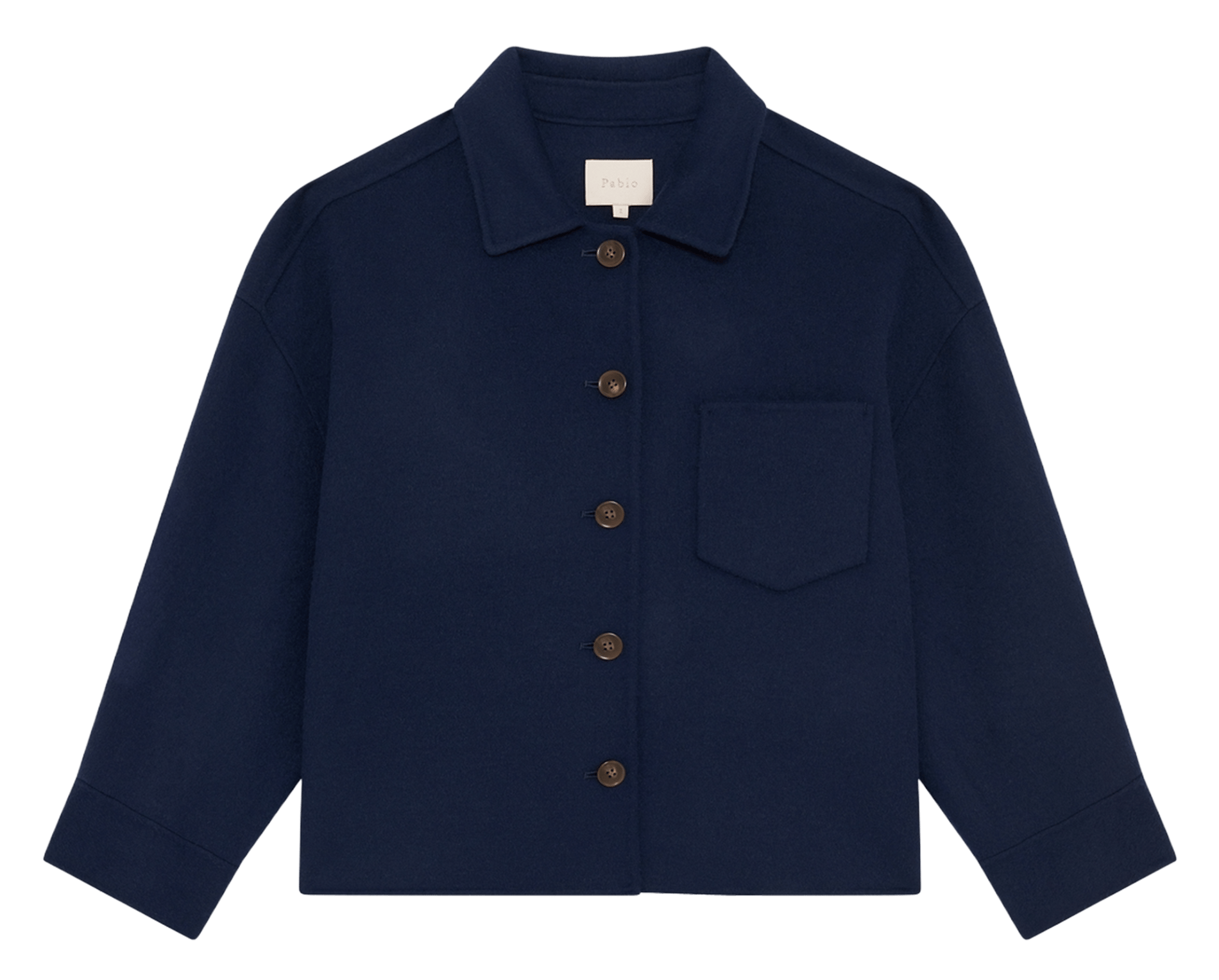 Wollen jas met klassieke kraag PABLO Blauw